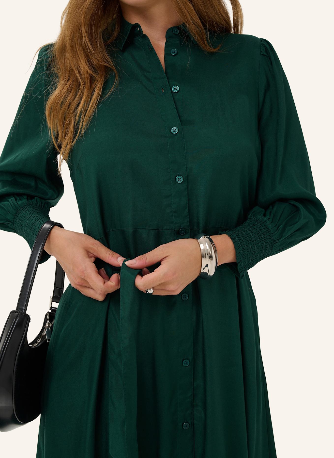 KAFFE Midikleid KAEMINE OLINE: GRÜN