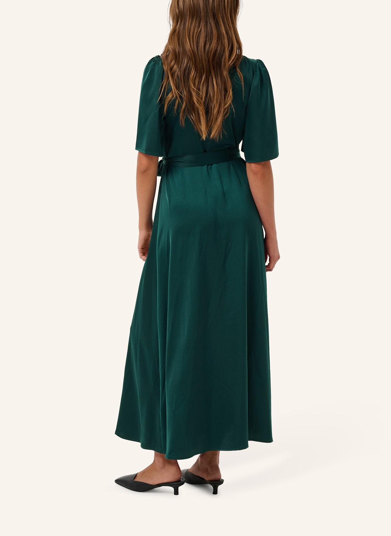 KAFFE Wickelkleid KASADIE: DUNKELGRÜN