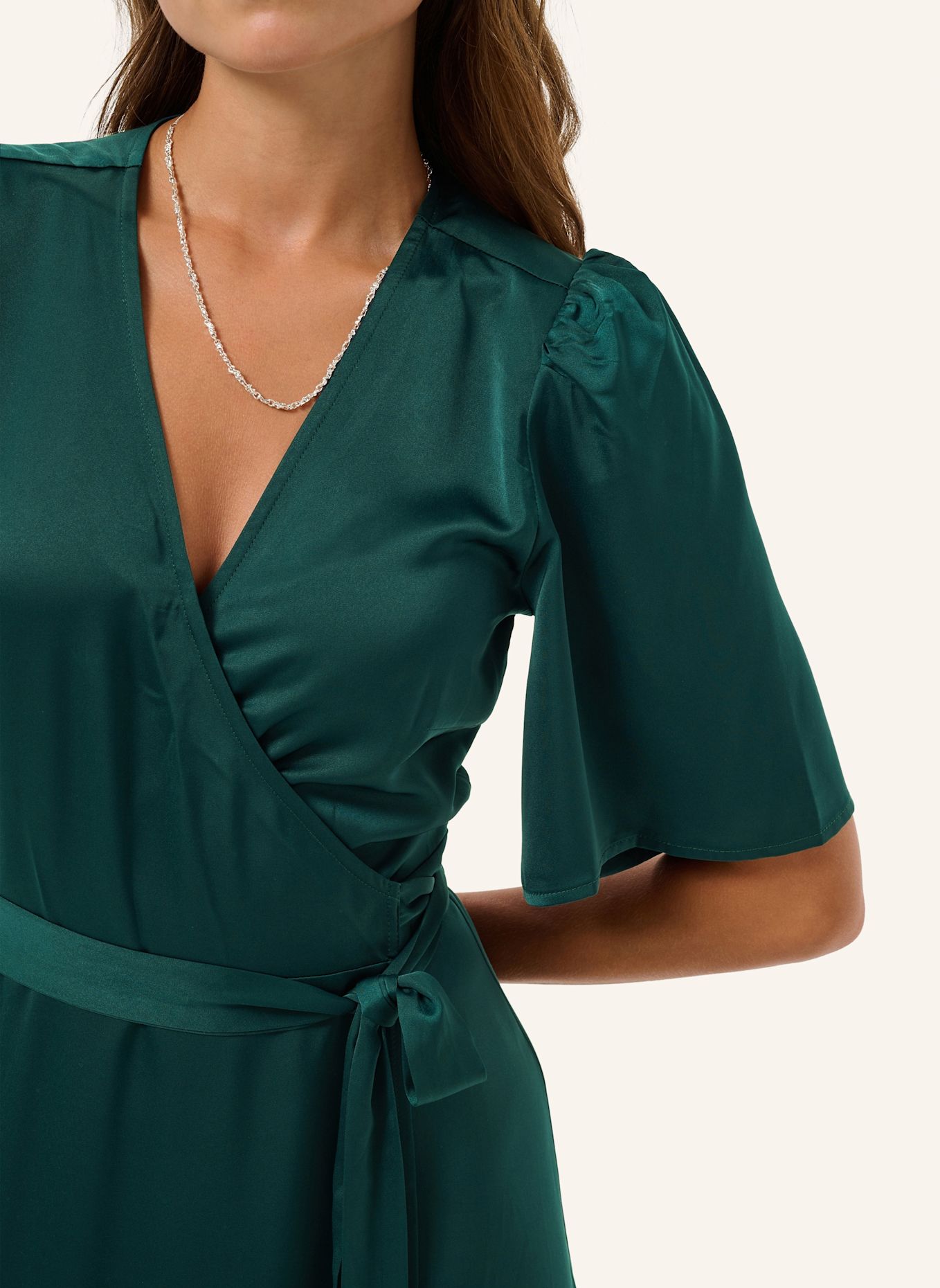 KAFFE Wickelkleid KASADIE: DUNKELGRÜN