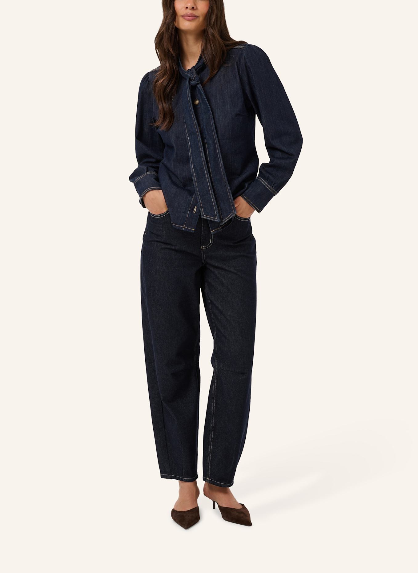 KAFFE Barrel Jeans KAGHITA: BLAU