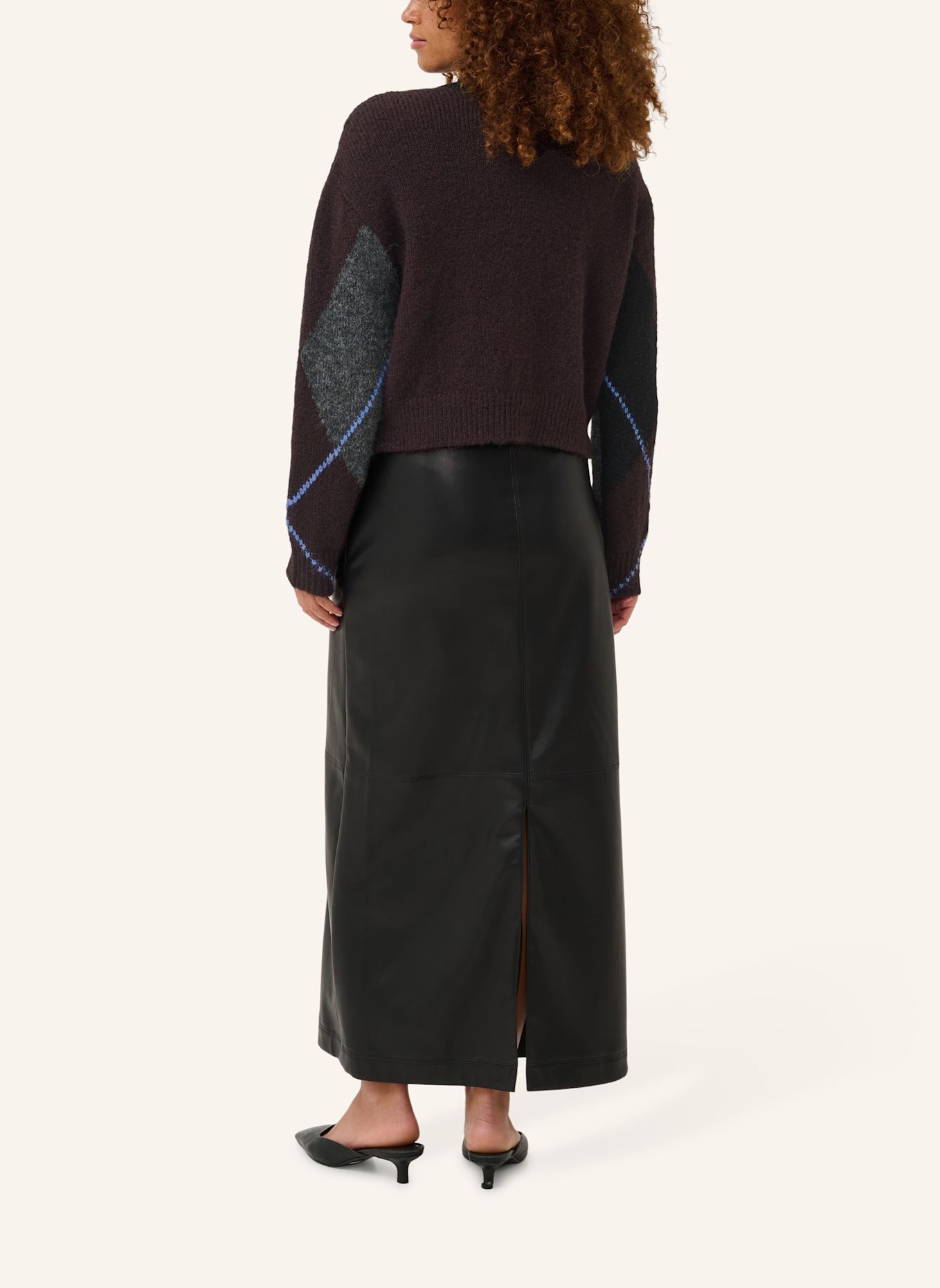 KAFFE Strickshirt KAGRITH: GRAU