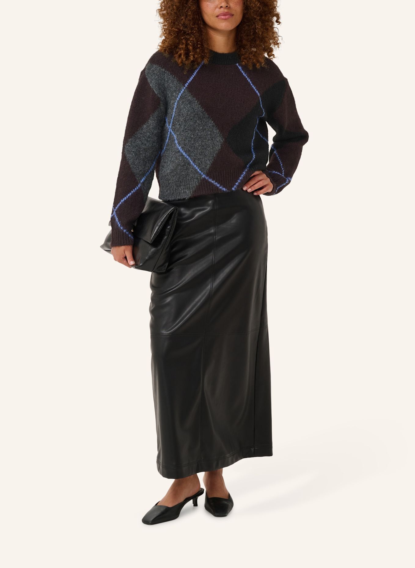 KAFFE Strickshirt KAGRITH: GRAU