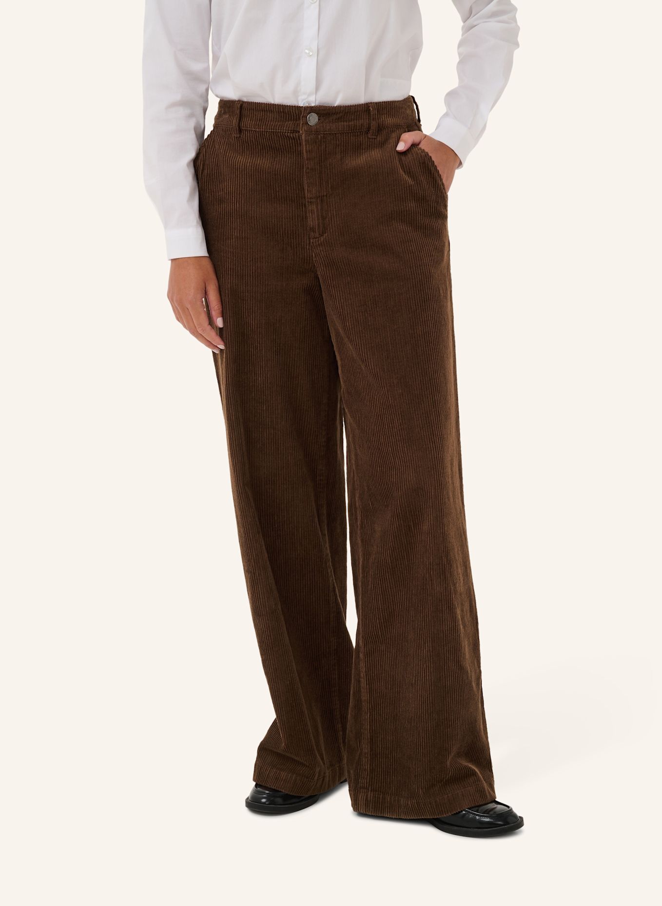 KAFFE Marlenehose KASELLA: BRAUN