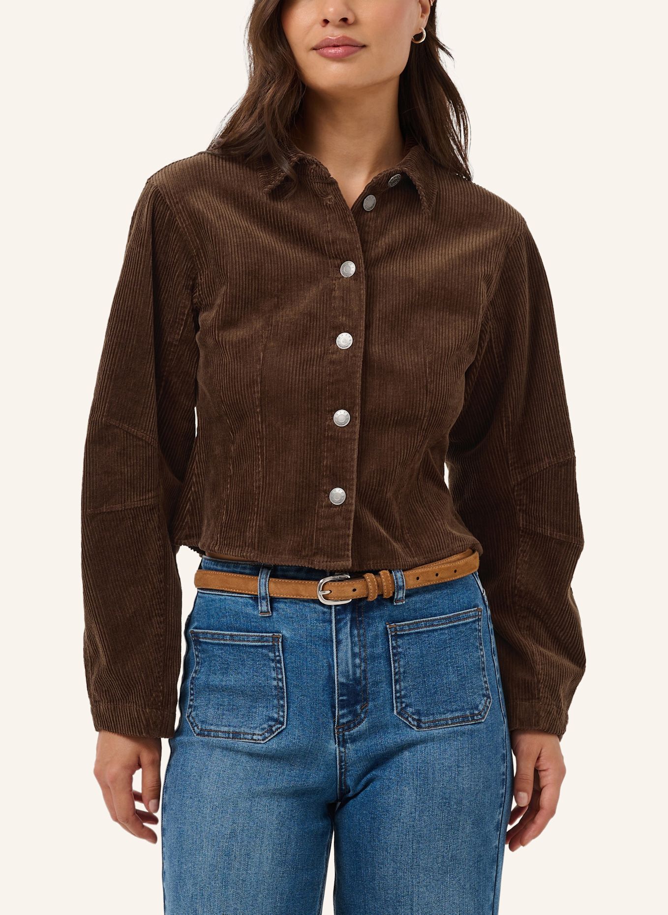 KAFFE Hemdbluse KASELLA: BRAUN