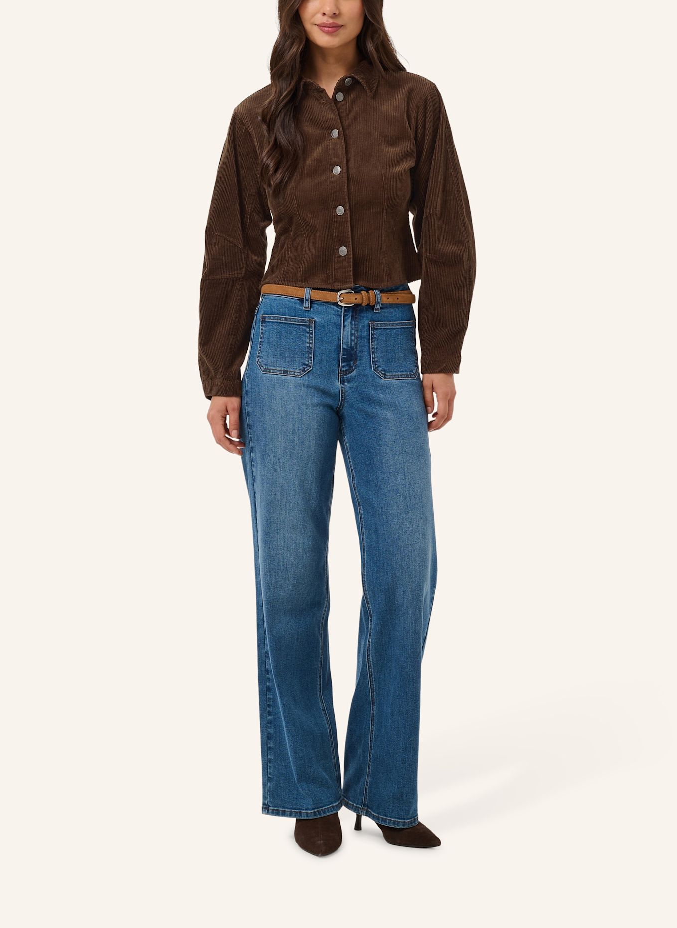 KAFFE Hemdbluse KASELLA: BRAUN