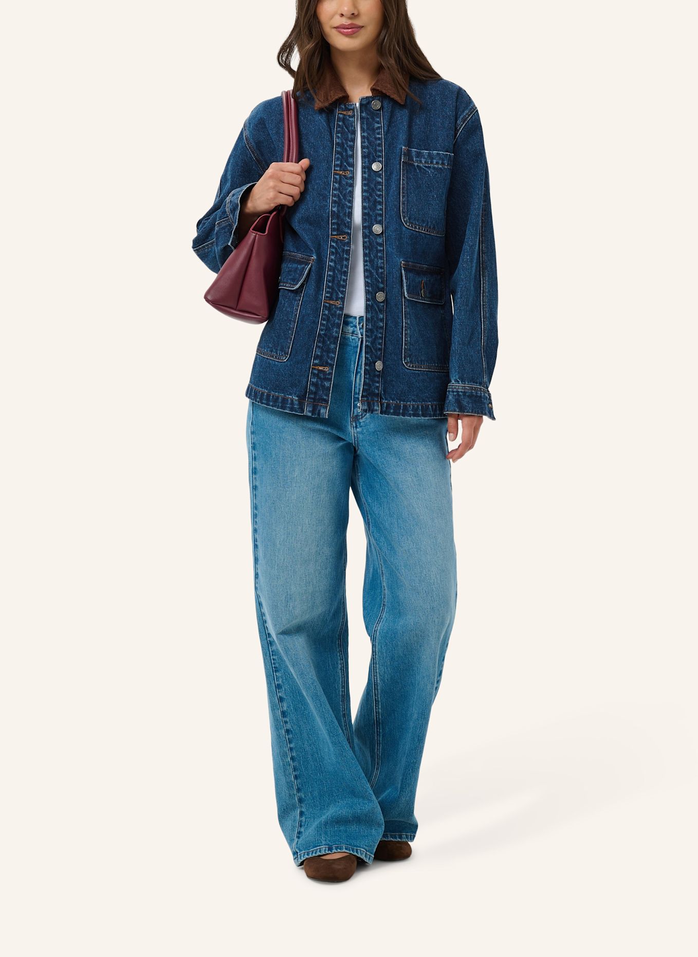 KAFFE Jeansjacke KAGORDIE: BLAU
