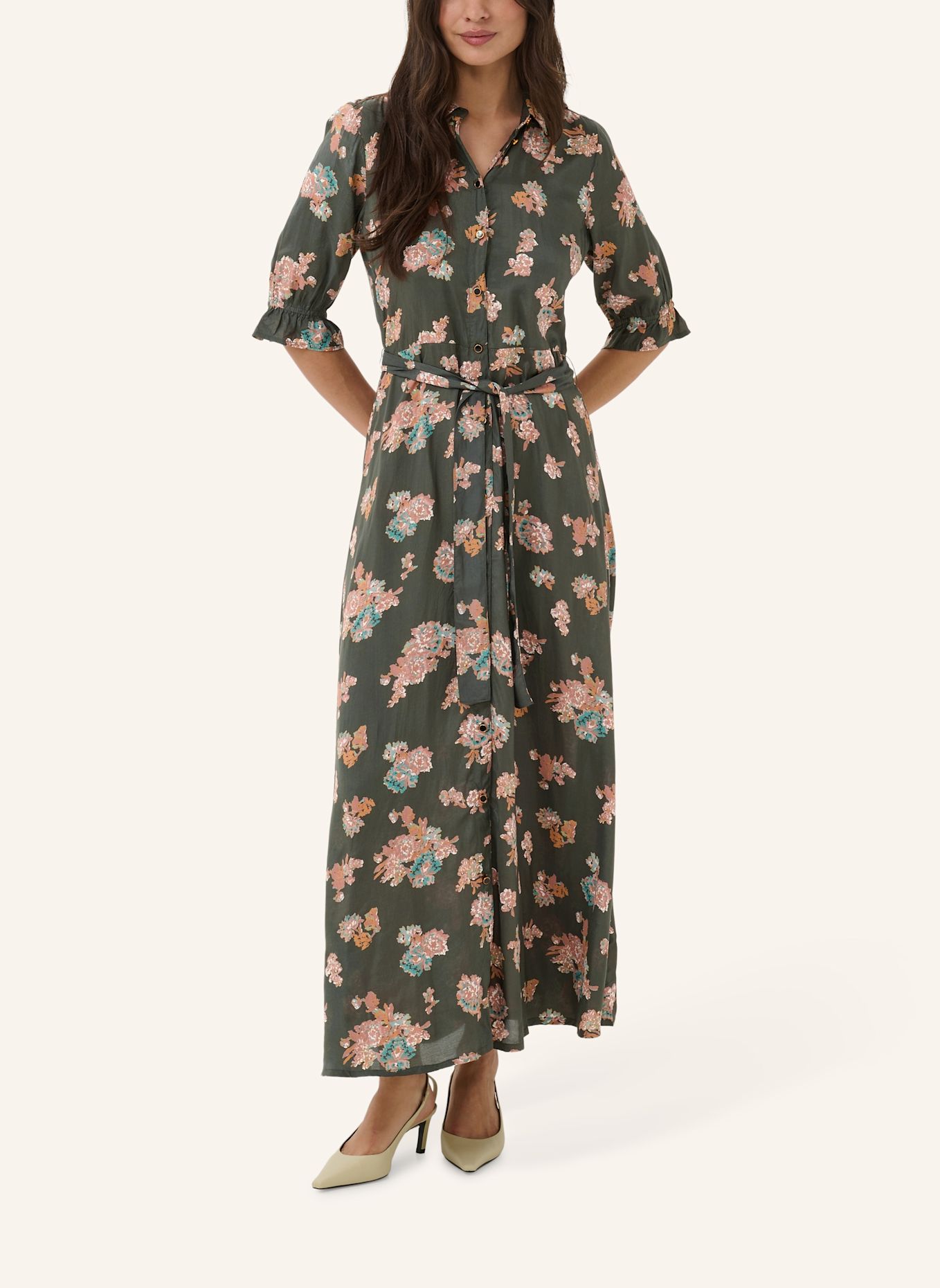 KAFFE Maxikleid KAVELANA: GRÜN