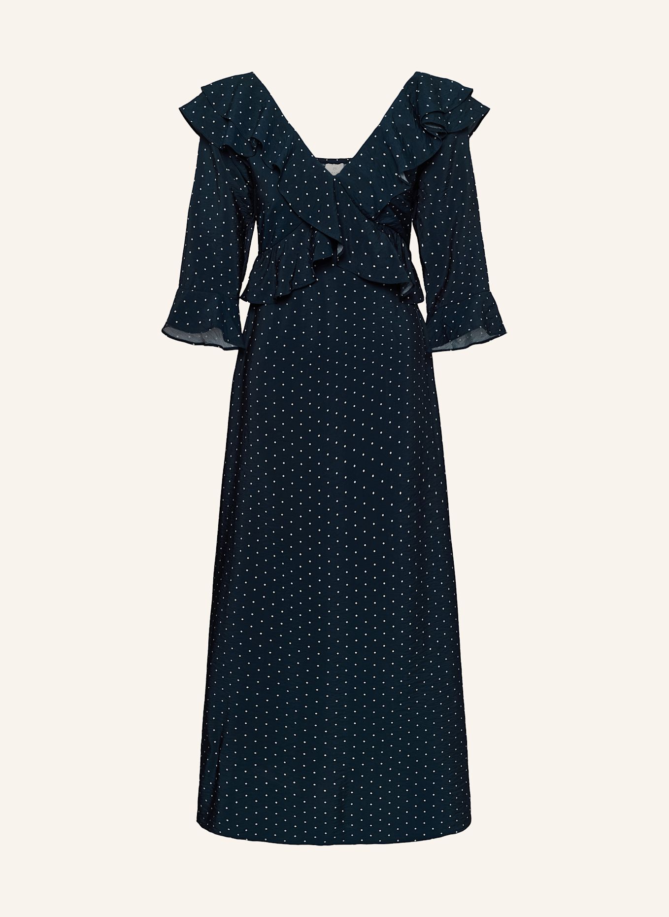 KAFFE Maxikleid mit volants KAELSIE: DUNKELBLAU