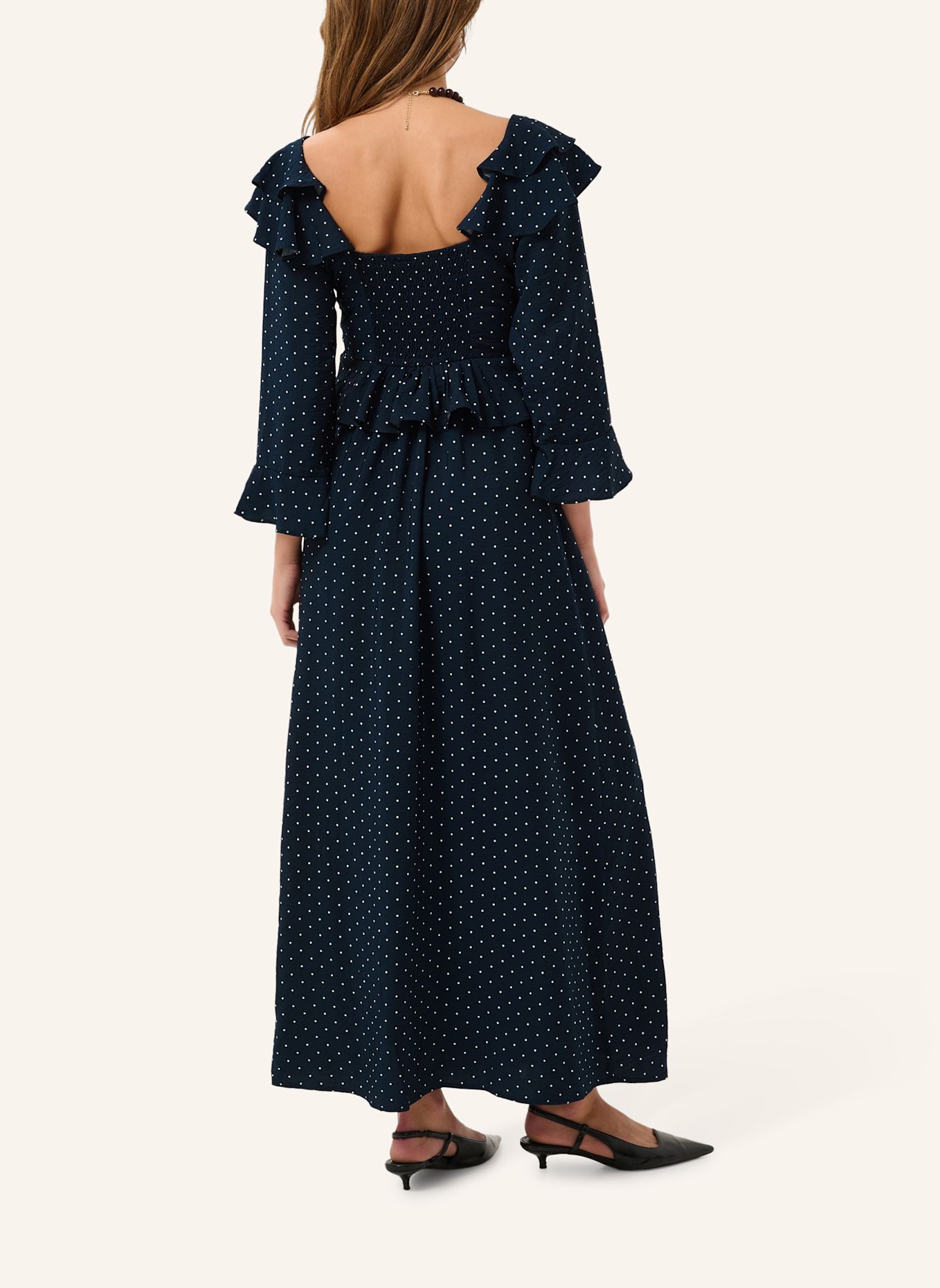 KAFFE Maxikleid mit volants KAELSIE: DUNKELBLAU