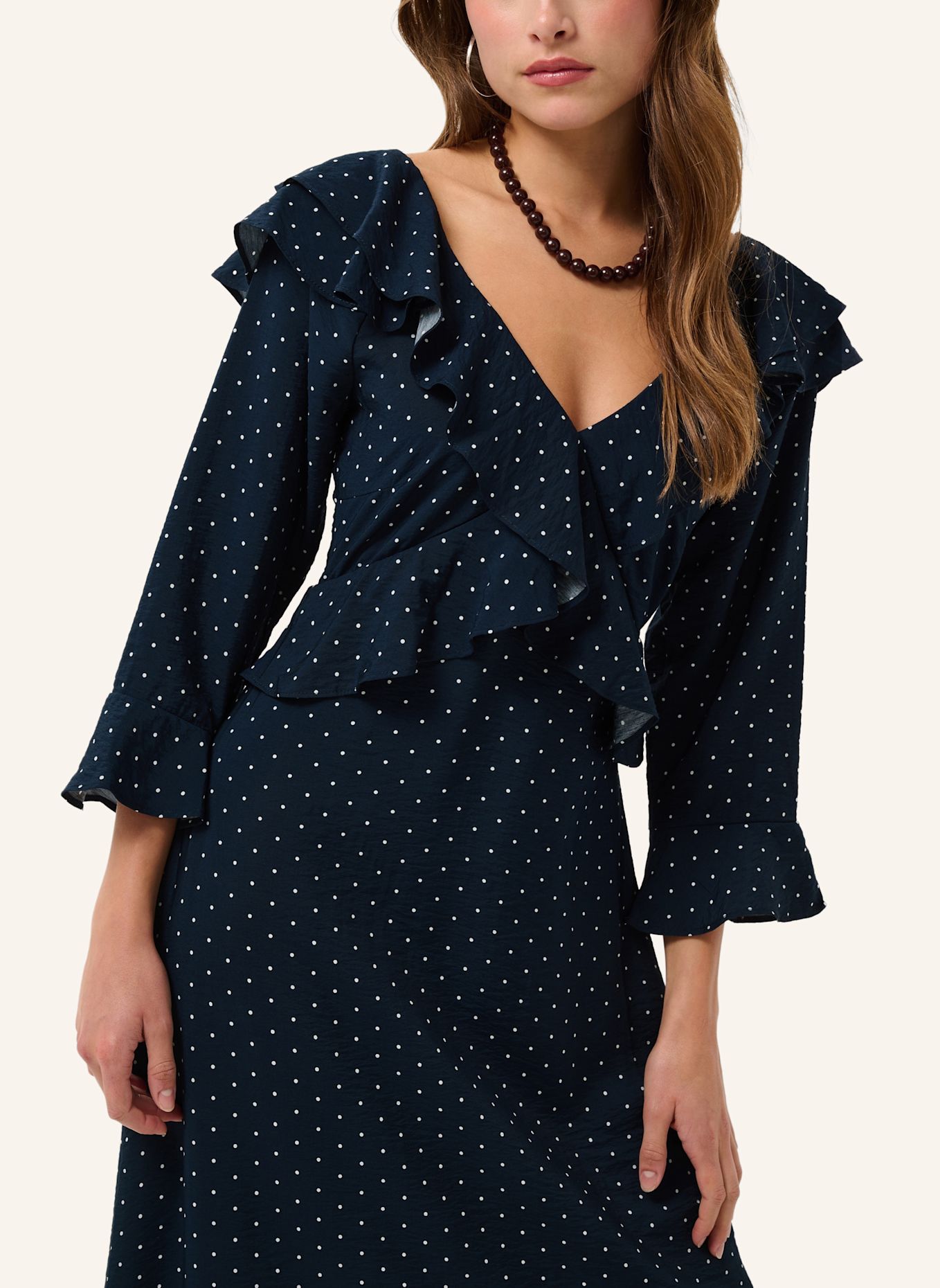 KAFFE Maxikleid mit volants KAELSIE: DUNKELBLAU