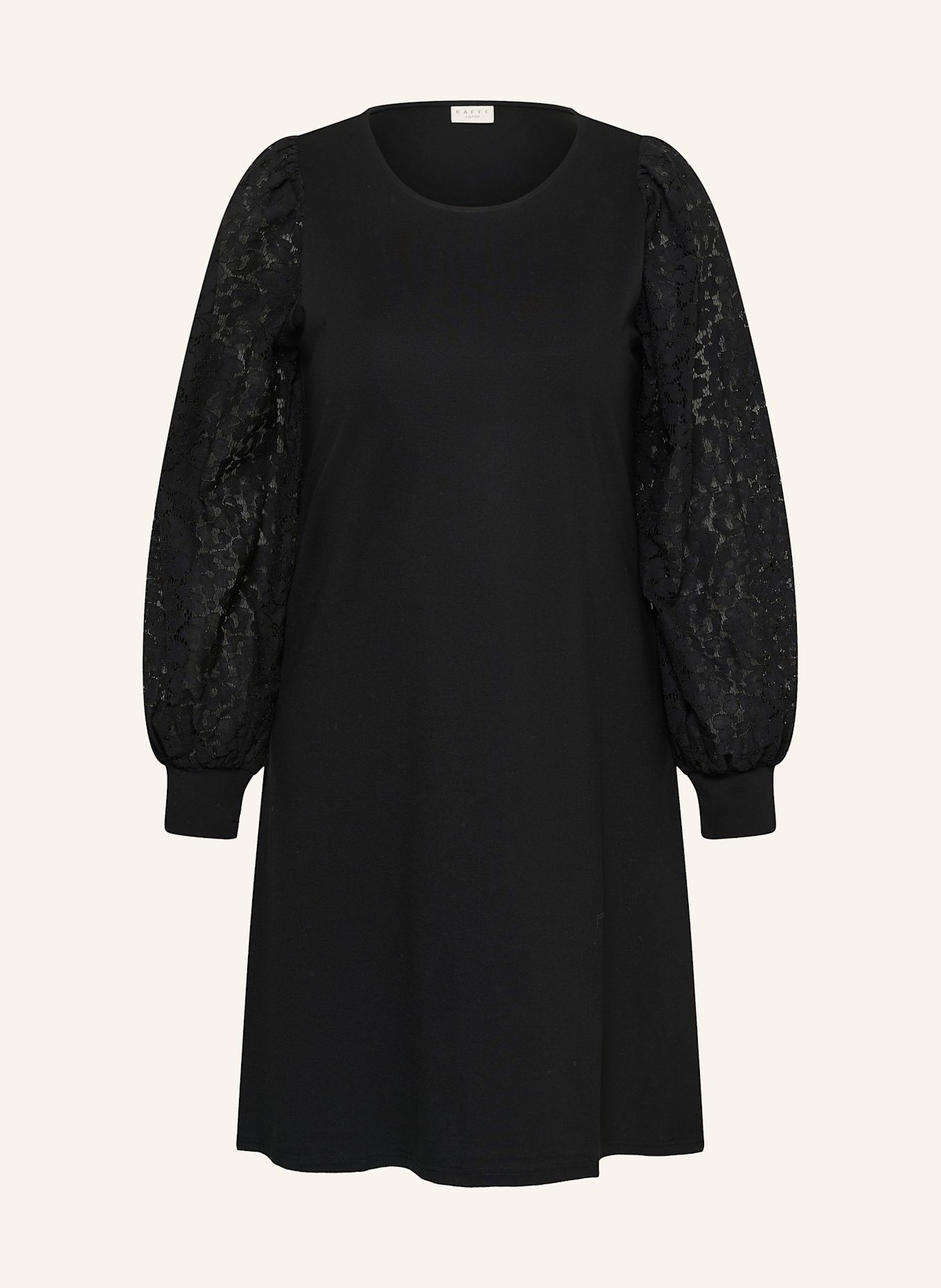 KAFFE curve Midikleid KCAYLA mit Spitze: SCHWARZ