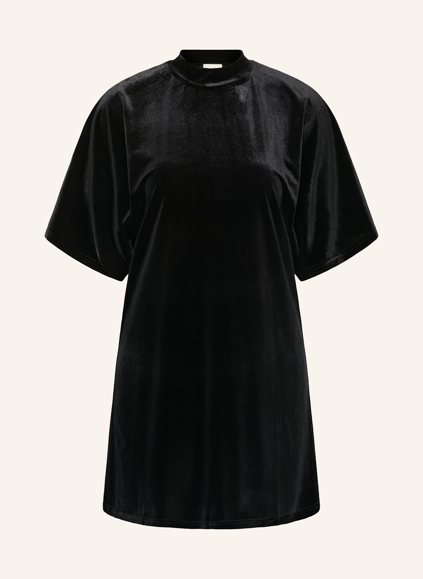 KAFFE curve Samtkleid KCKALLY: SCHWARZ