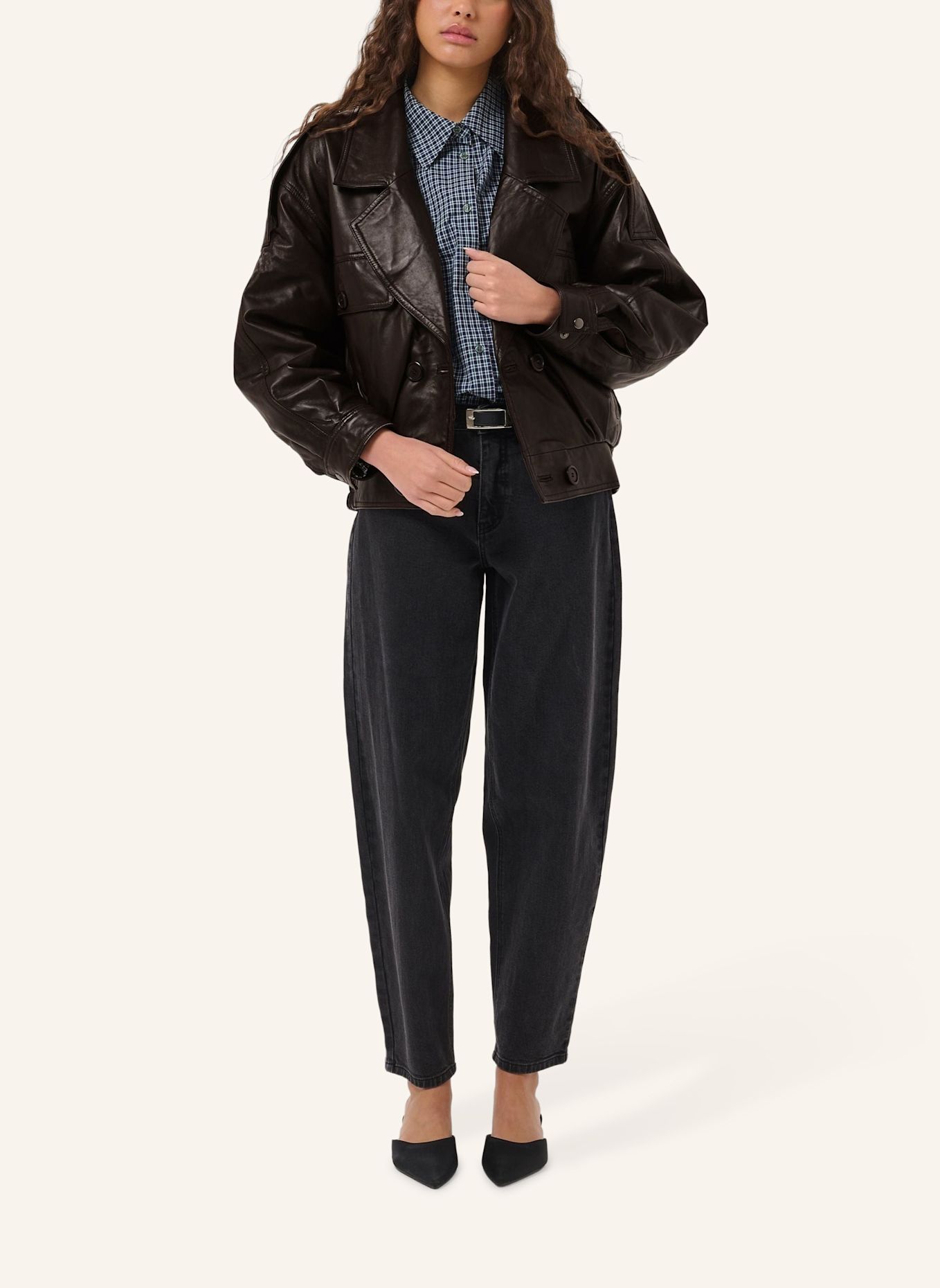 MY ESSENTIAL WARDROBE Lederjacke JACKIEMW: BRAUN