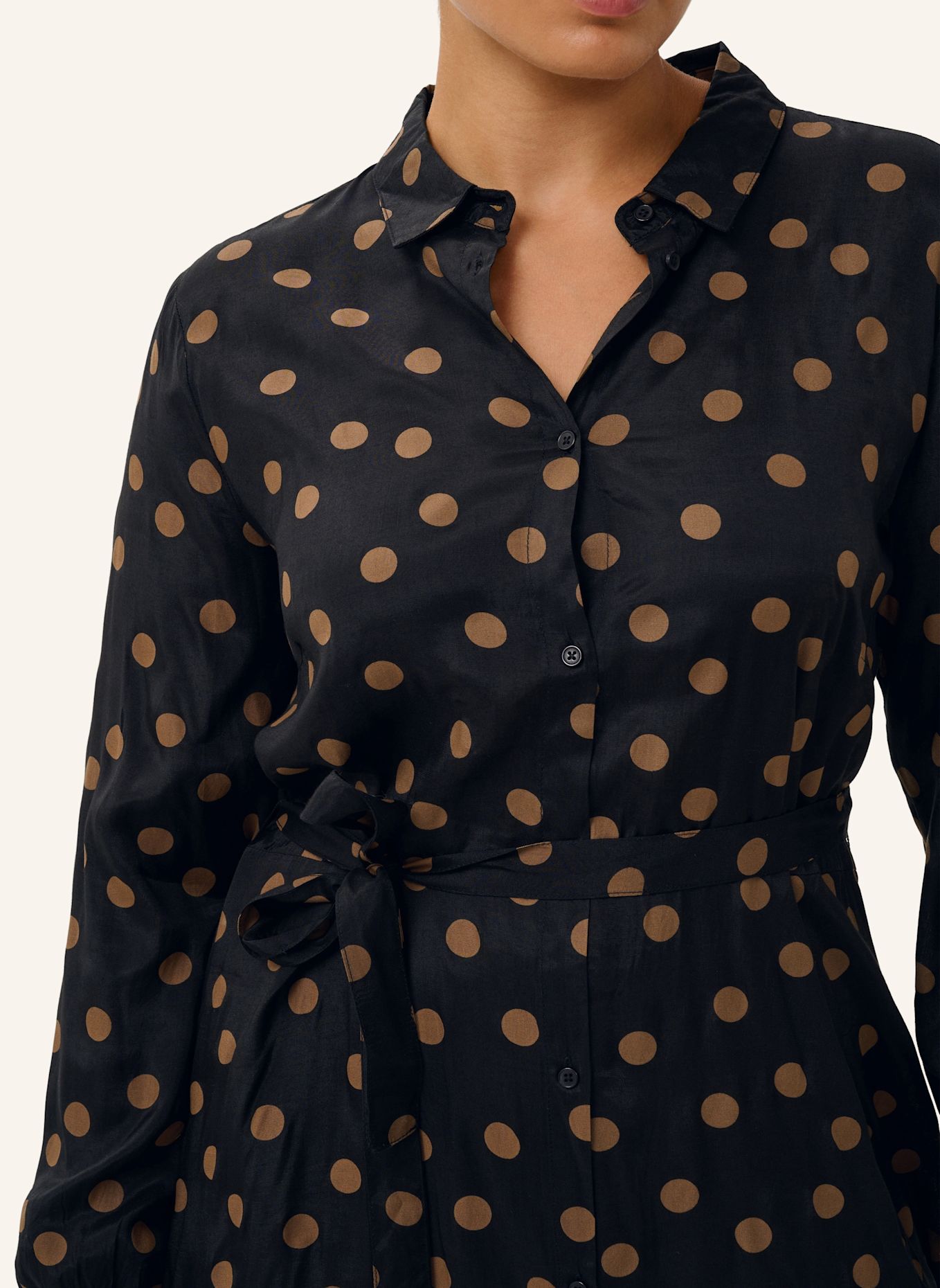 KAFFE curve Hemdblusenkleid KCOLIVIA: SCHWARZ