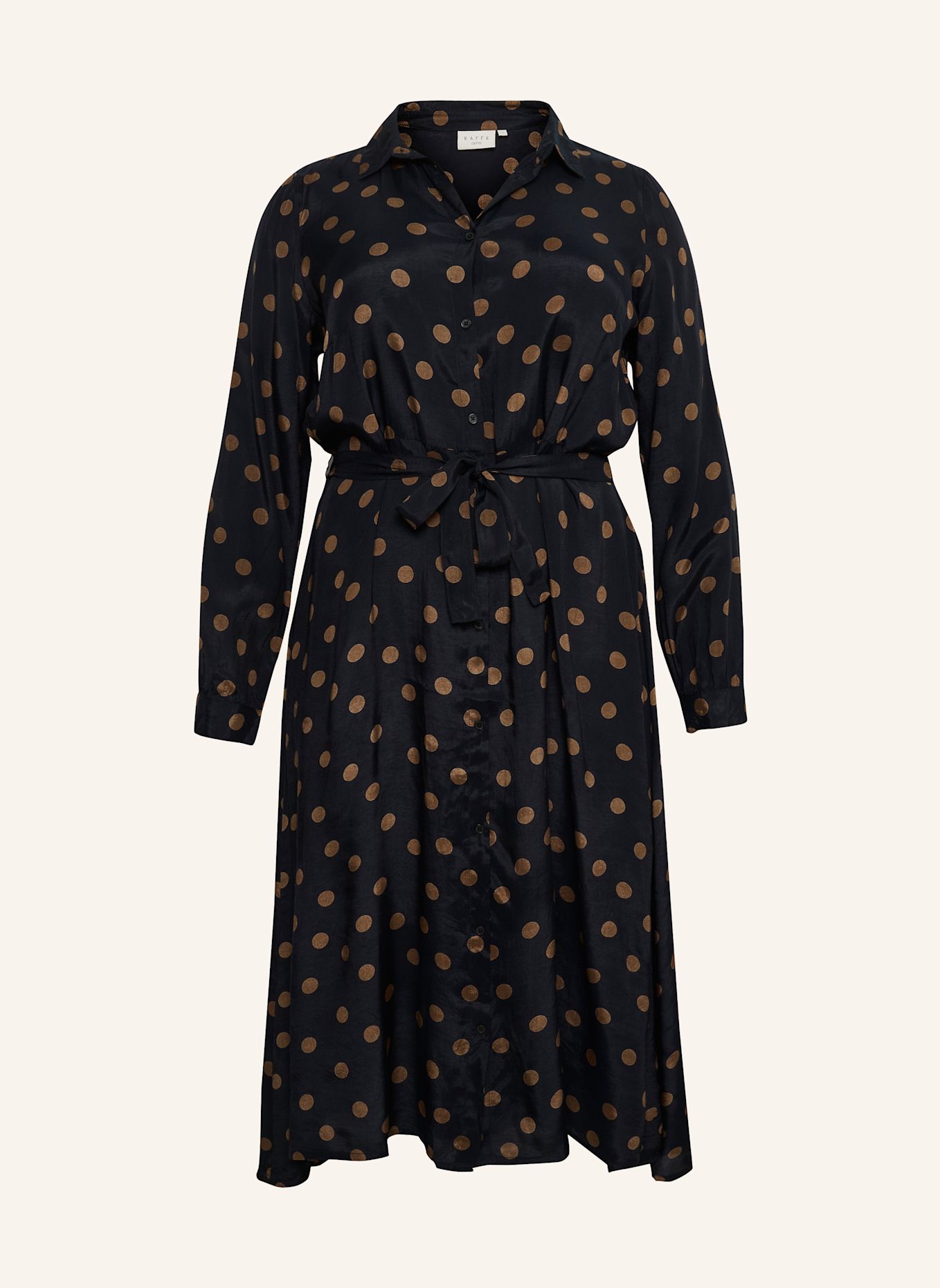KAFFE curve Hemdblusenkleid KCOLIVIA: SCHWARZ