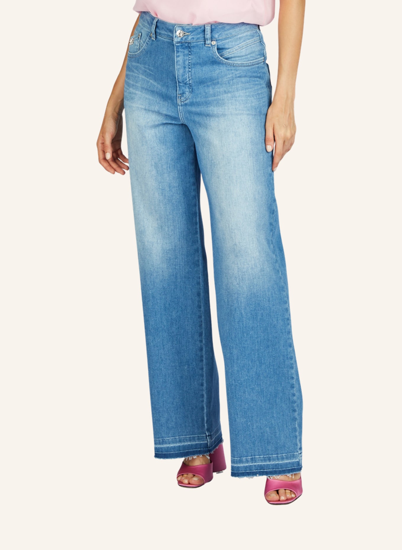 MARC AUREL Wide-Leg-Jeans, Farbe: BLAU (Bild 3)