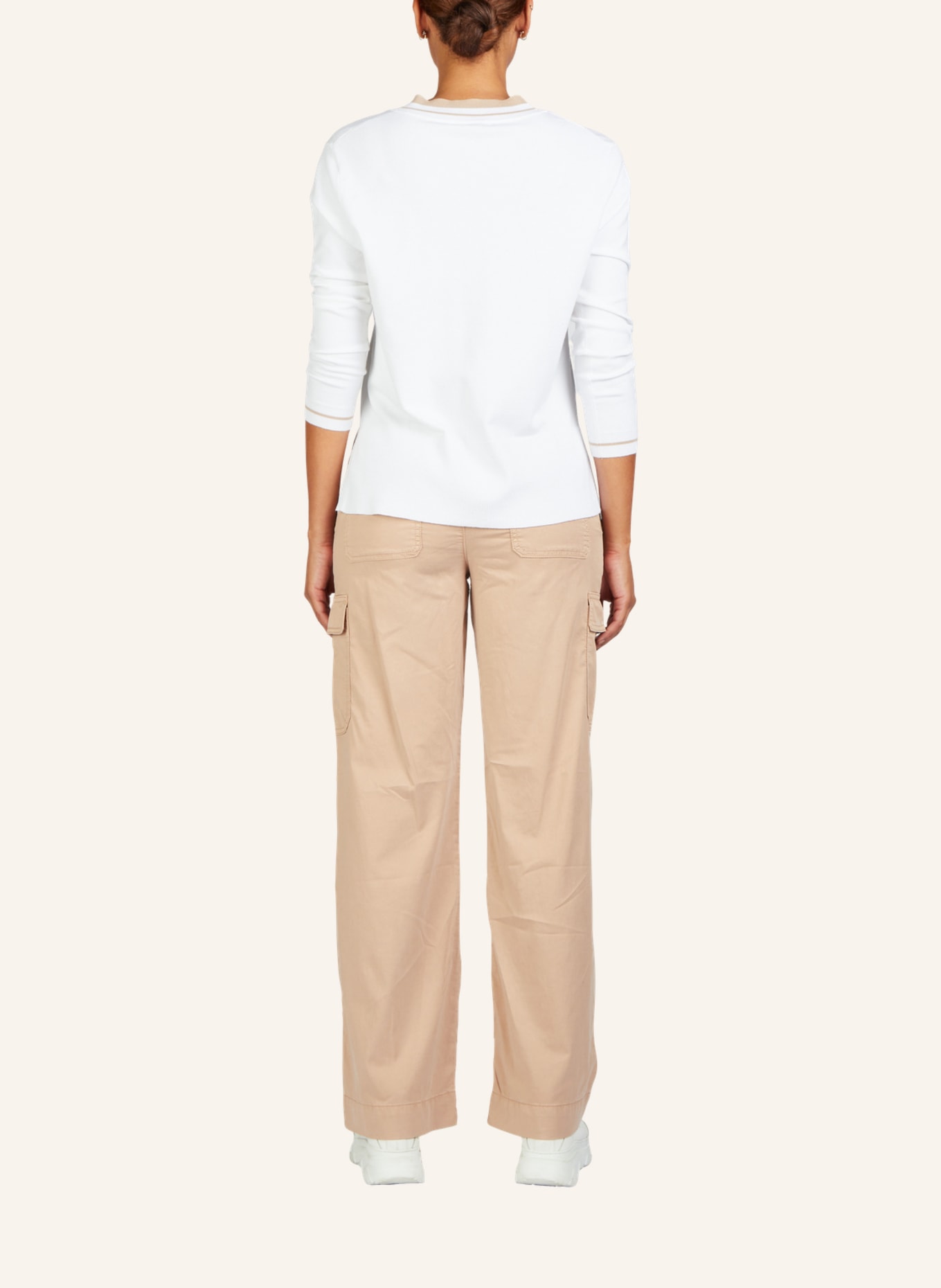 MARC AUREL V-Ausschnitt-Pullover, Farbe: WEISS (Bild 2)