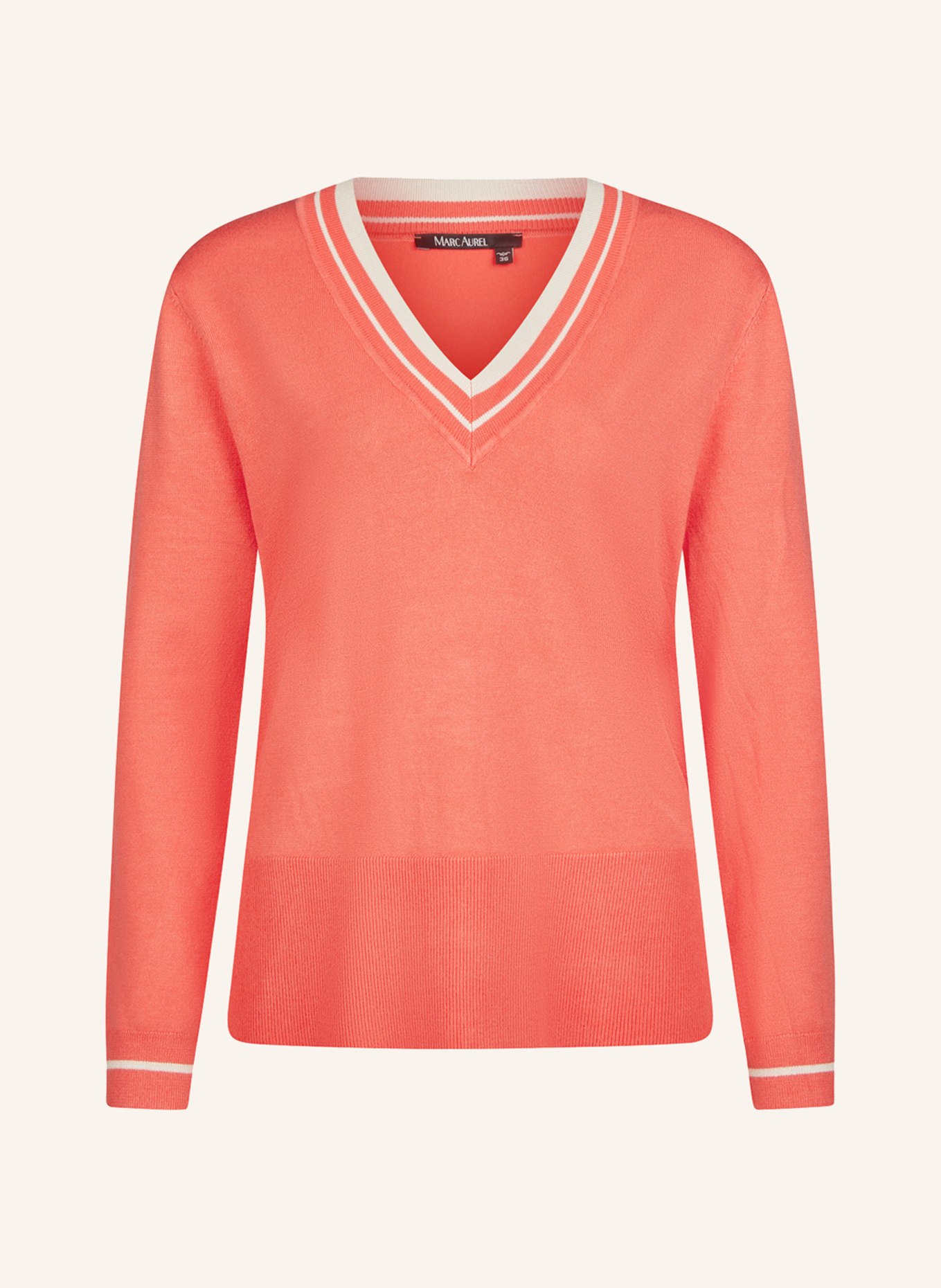 MARC AUREL V-Ausschnitt-Pullover, Farbe: HELLROT (Bild 1)