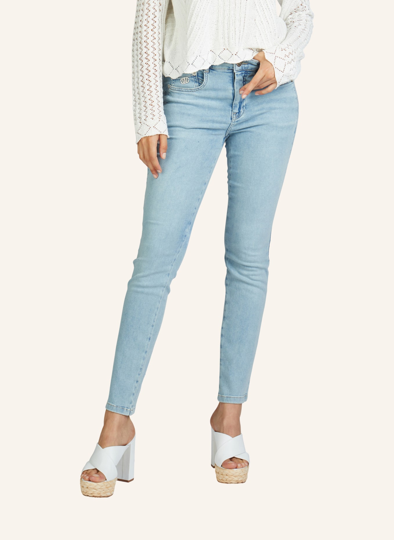 MARC AUREL Skinny Jeans, Farbe: HELLBLAU/ BLAU (Bild 3)