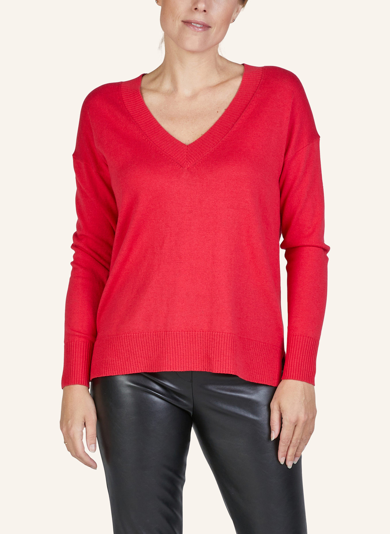 MARC AUREL V-Ausschnitt Pullover, Farbe: ROT (Bild 3)