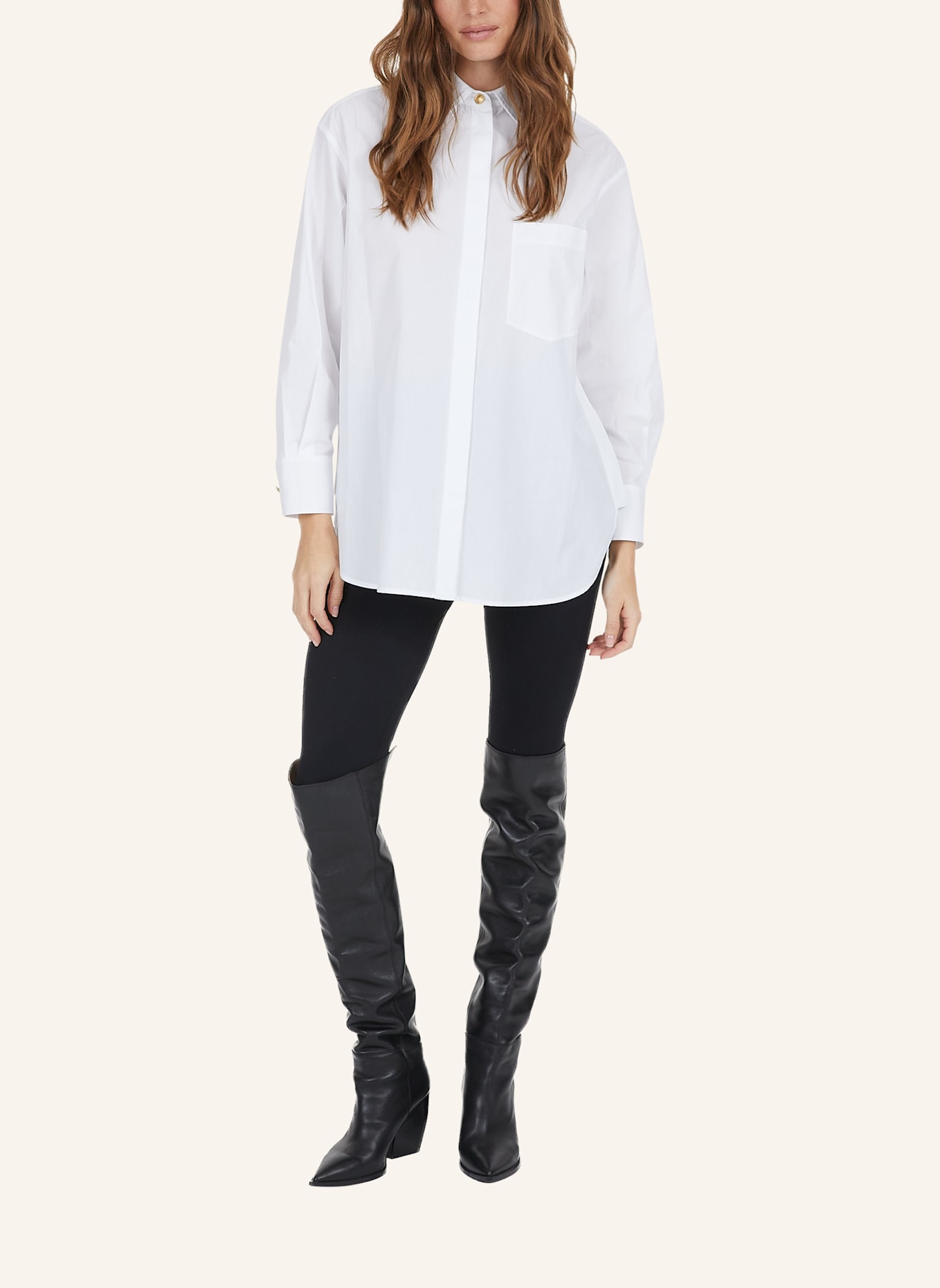 MARC AUREL Baumwollhemd: WEISS