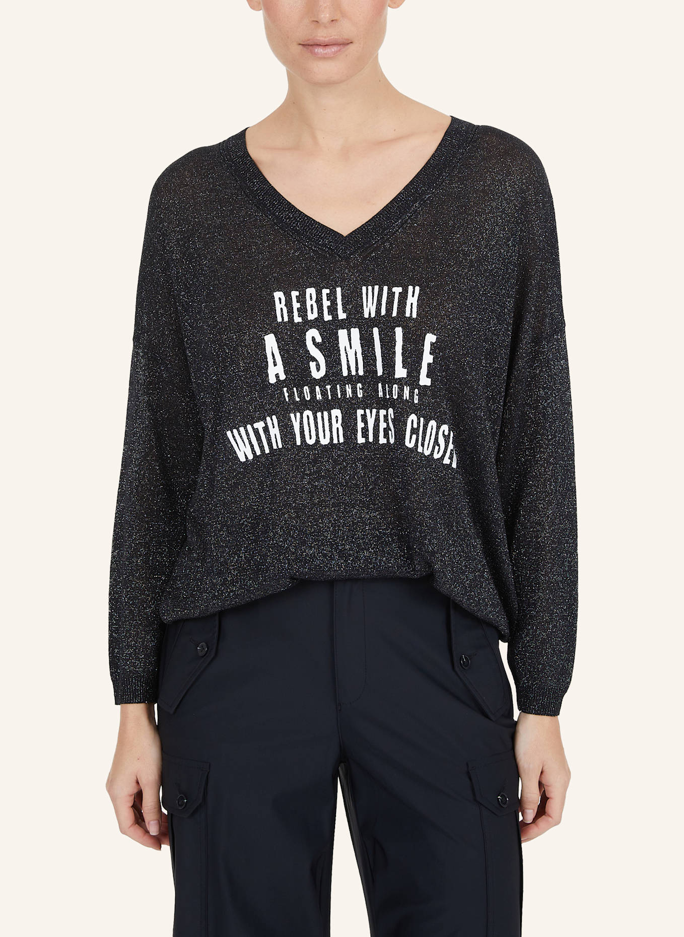 MARC AUREL Pullover: SCHWARZ