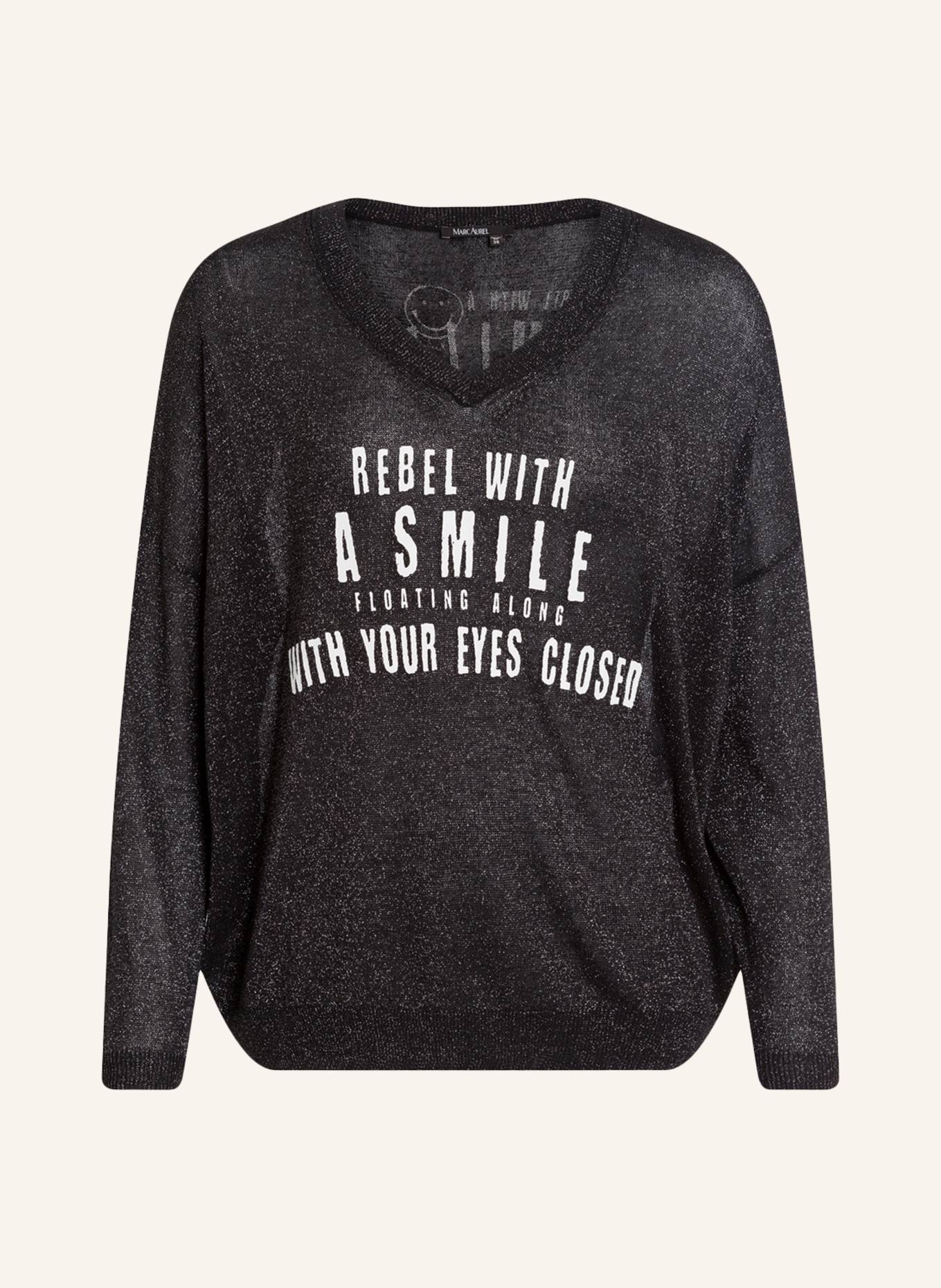 MARC AUREL Pullover: SCHWARZ