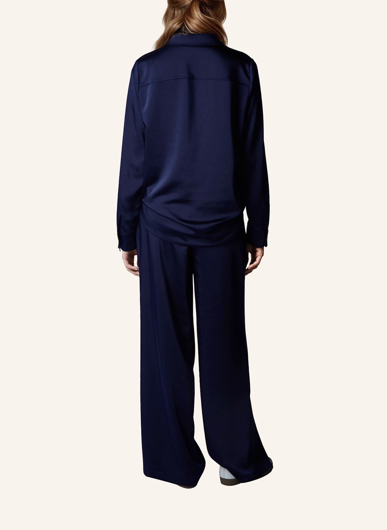 MARC AUREL Satin-Top: DUNKELBLAU