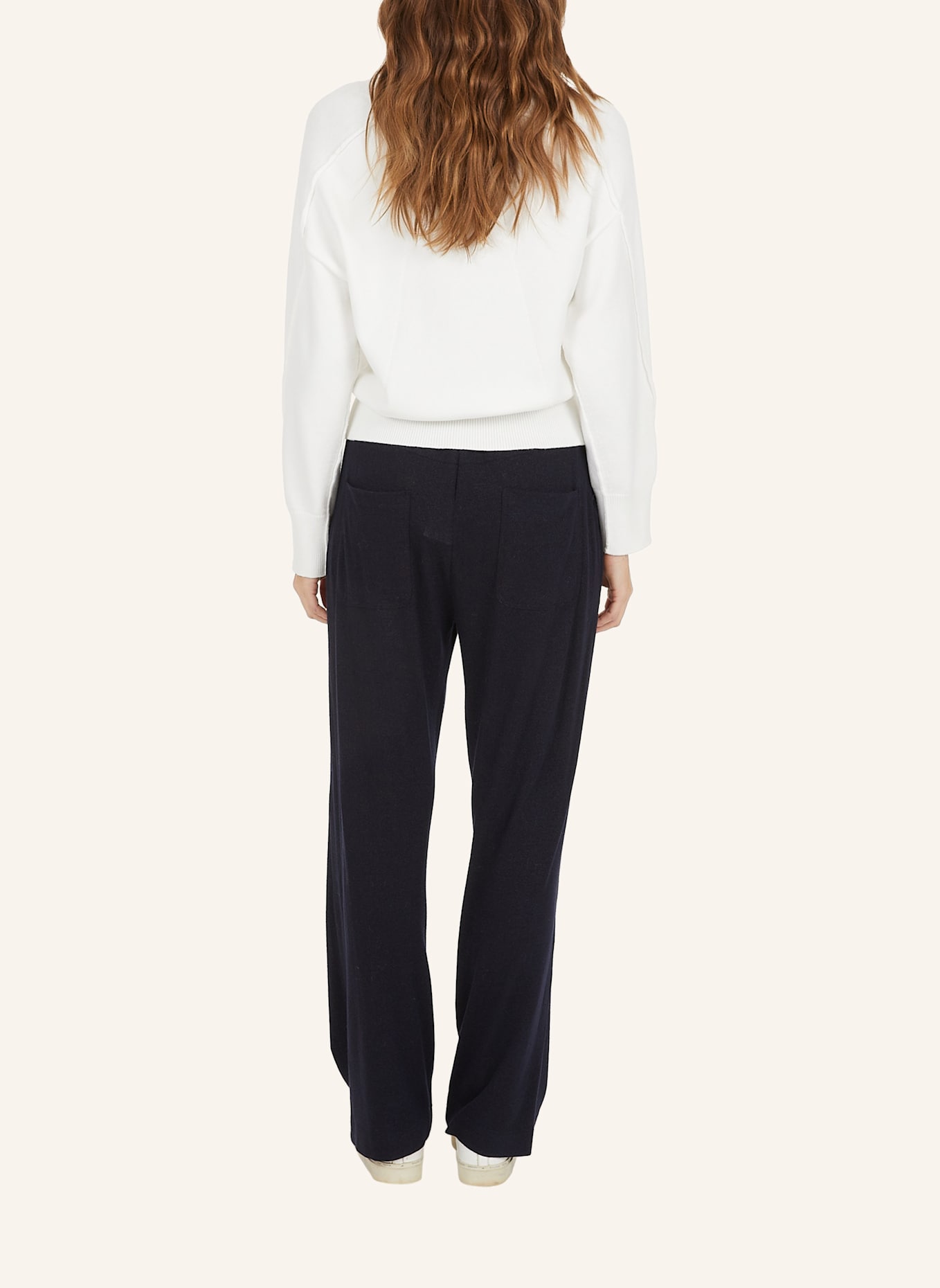 MARC AUREL Pullover mit Schmucksteinen: WEISS