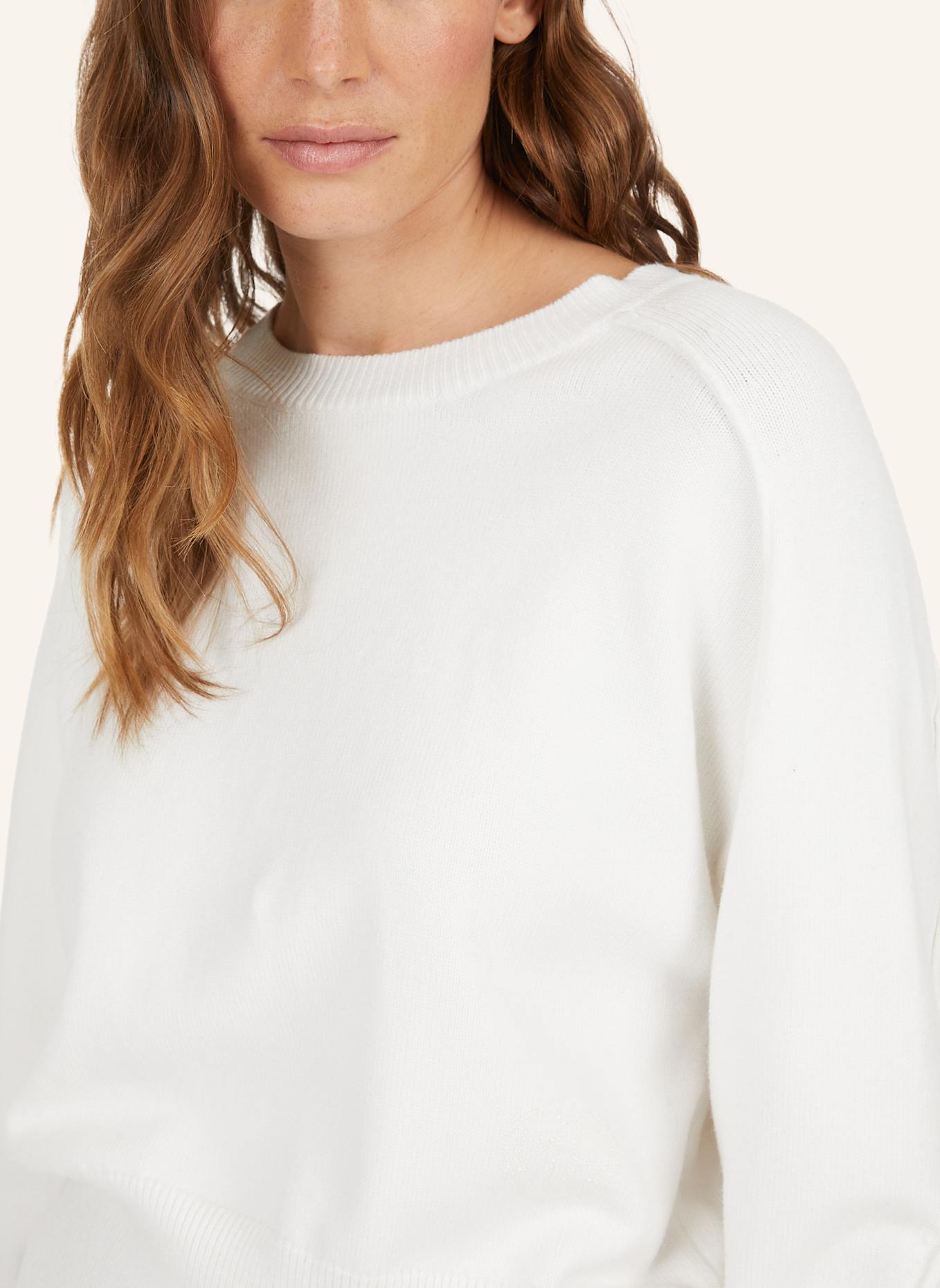 MARC AUREL Pullover mit Schmucksteinen: WEISS