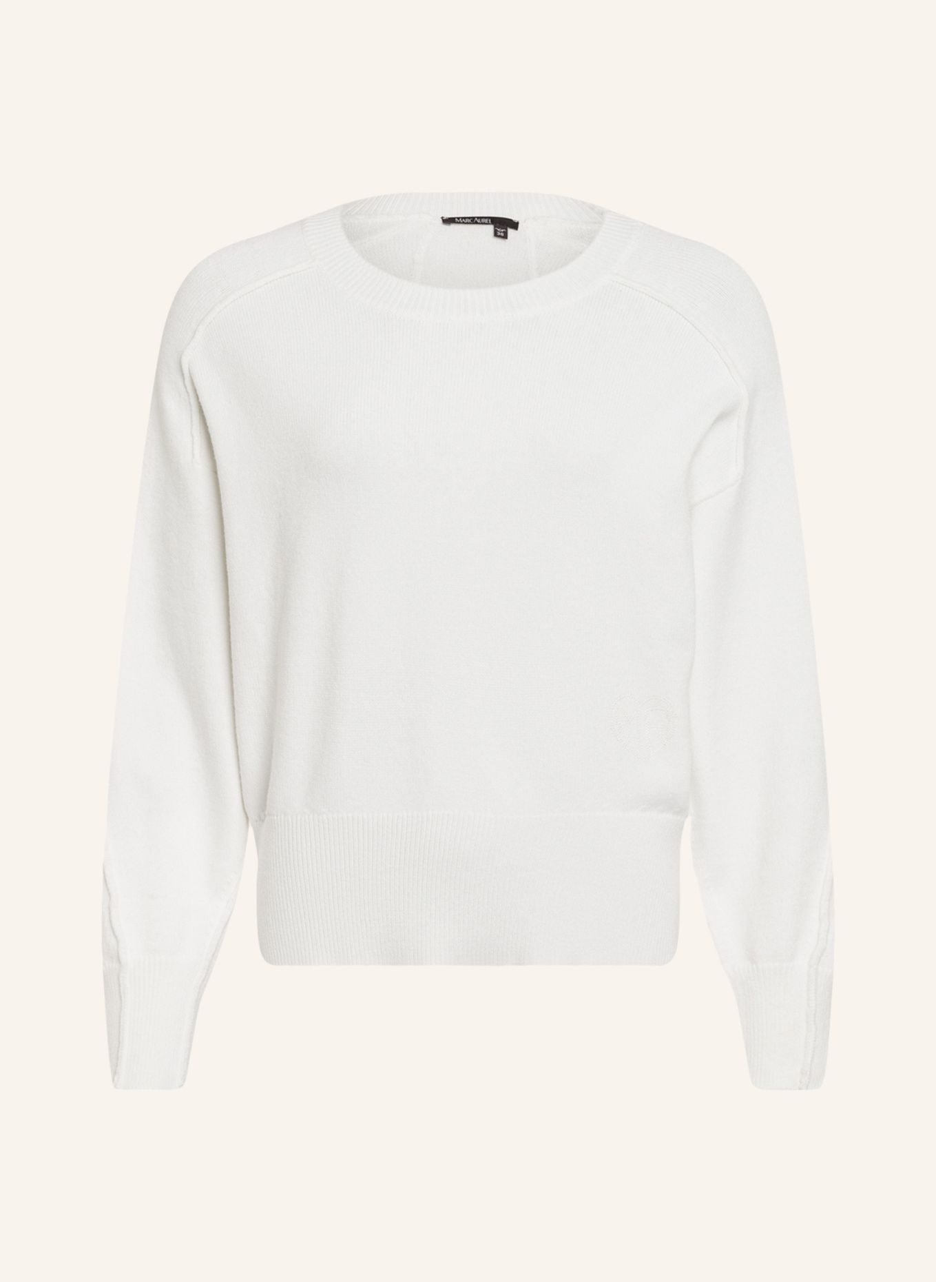MARC AUREL Pullover mit Schmucksteinen: WEISS
