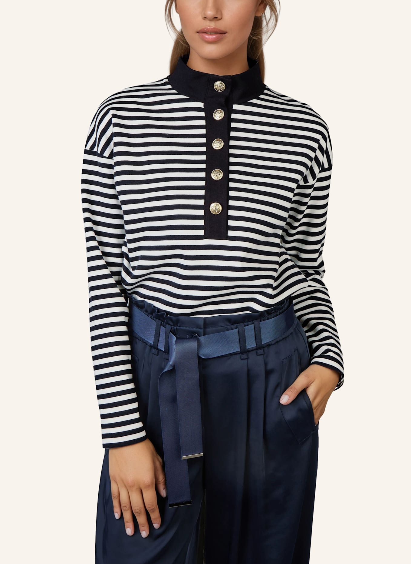 MARC AUREL Shirt: DUNKELBLAU