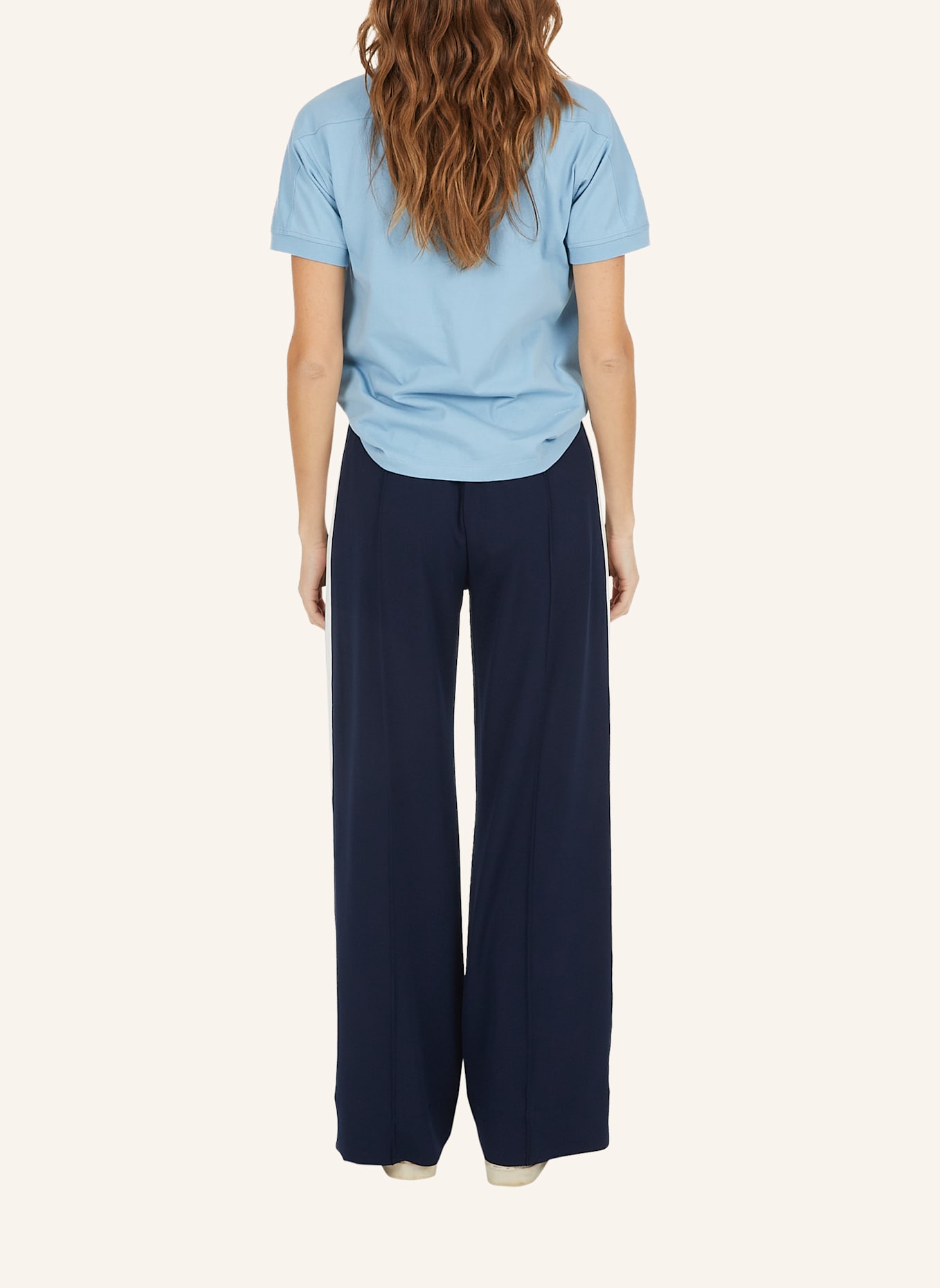 MARC AUREL Marlenehose mit Galonstreifen: DUNKELBLAU