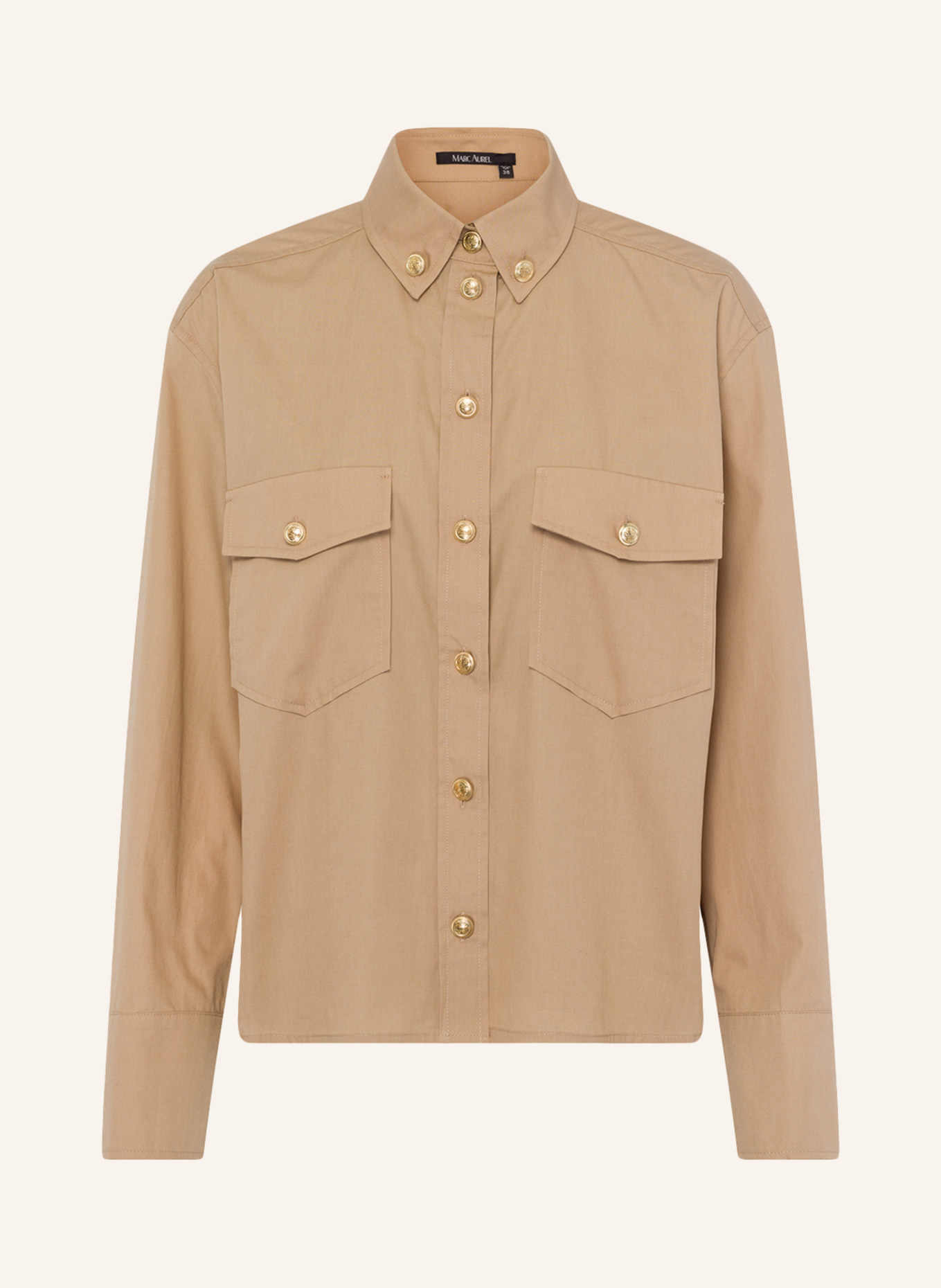 MARC AUREL Baumwollhemd: BEIGE