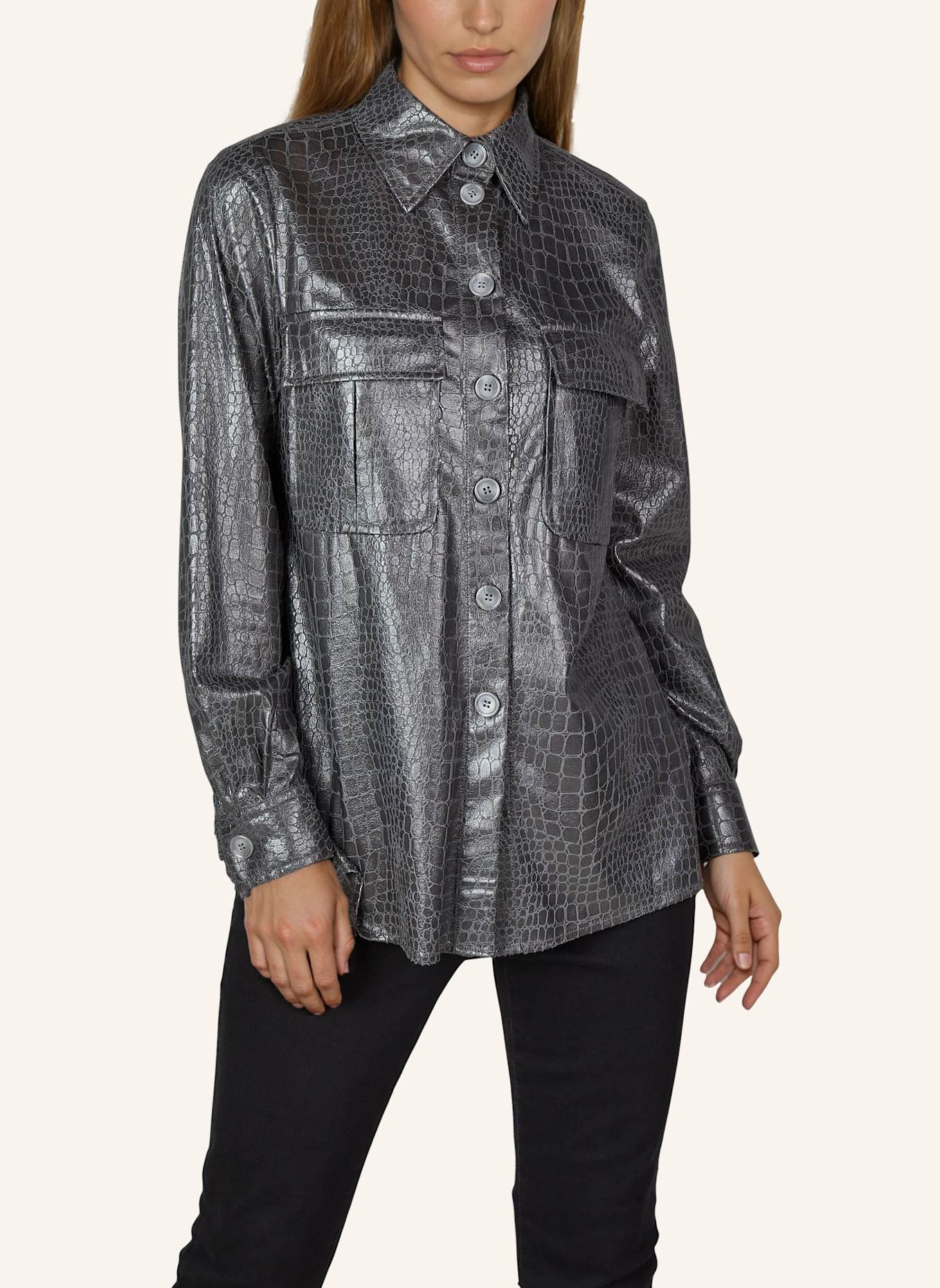 MARC AUREL Überhemd: GRAU