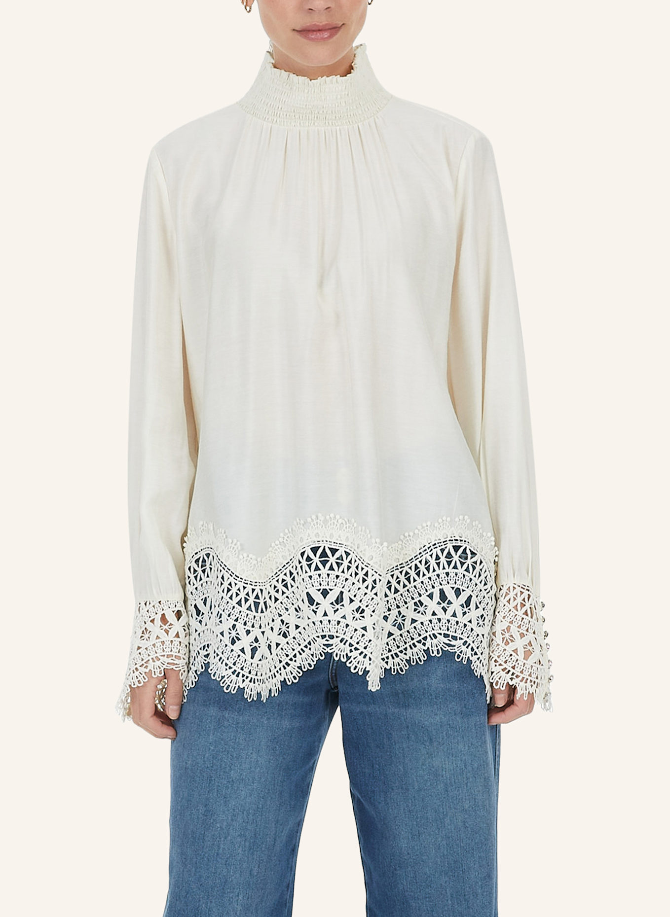 MARC AUREL Bluse: CREME