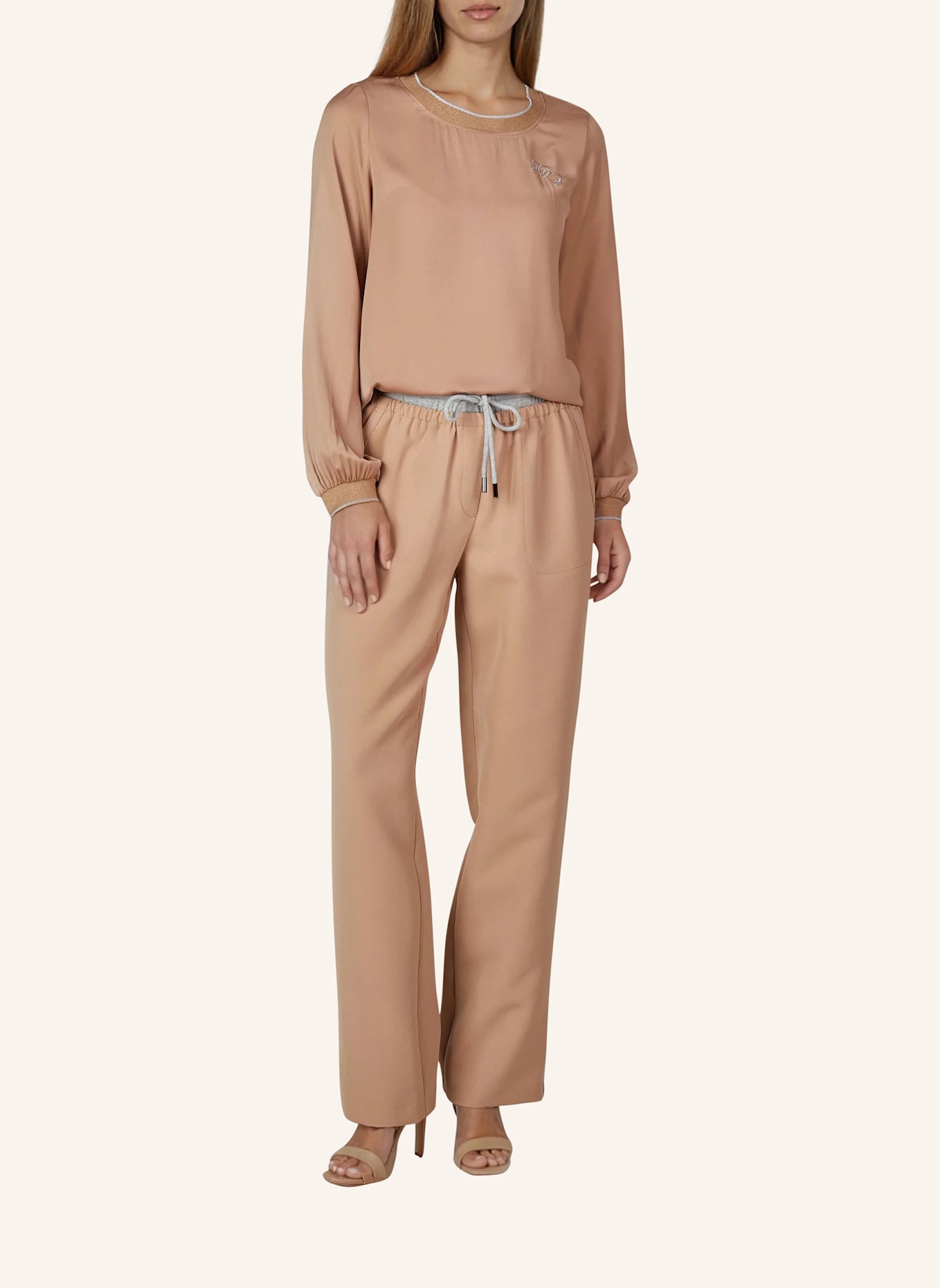 MARC AUREL Blusenshirt: BRAUN