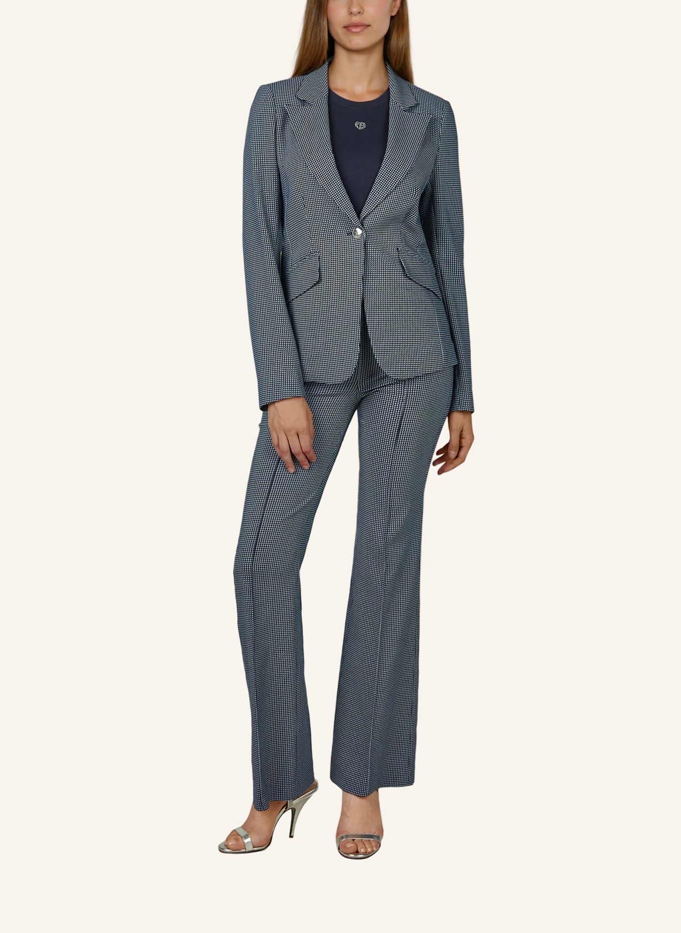 MARC AUREL Jacquard-Hose: BLAU