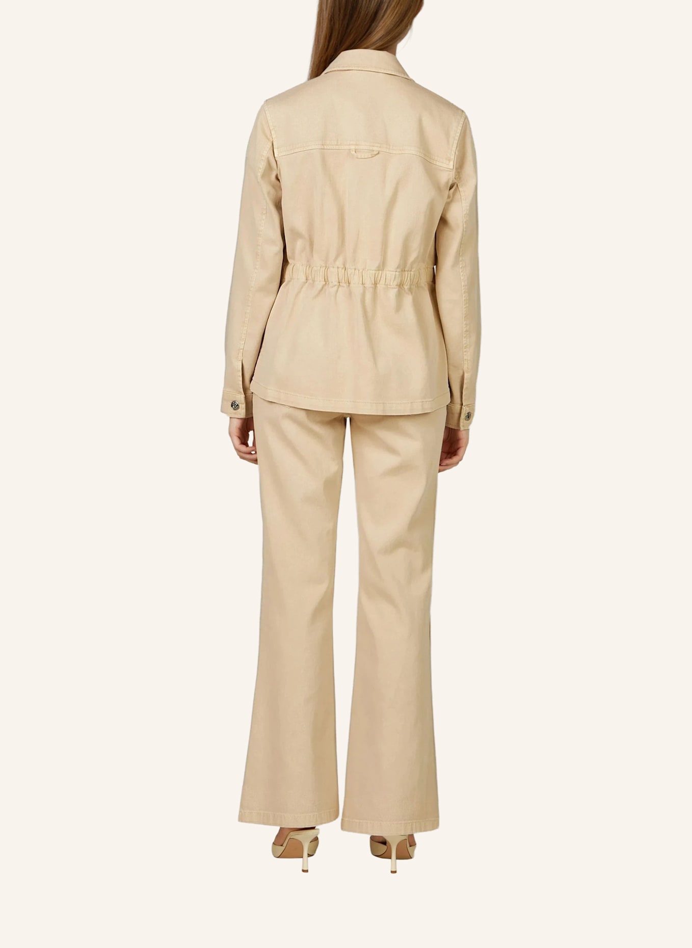 MARC AUREL Flared Jeans: HELLBRAUN