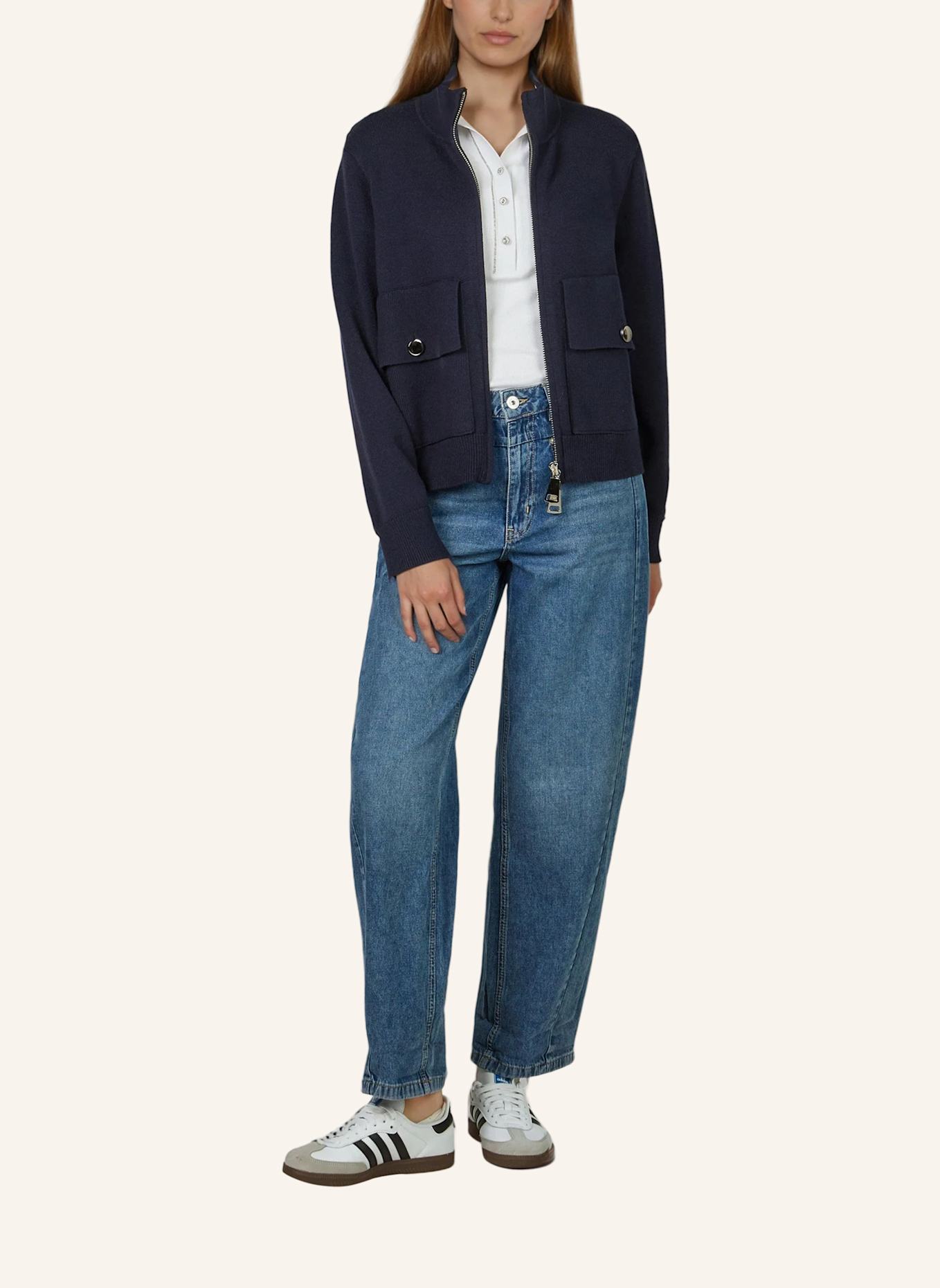 MARC AUREL Strickjacke: DUNKELBLAU