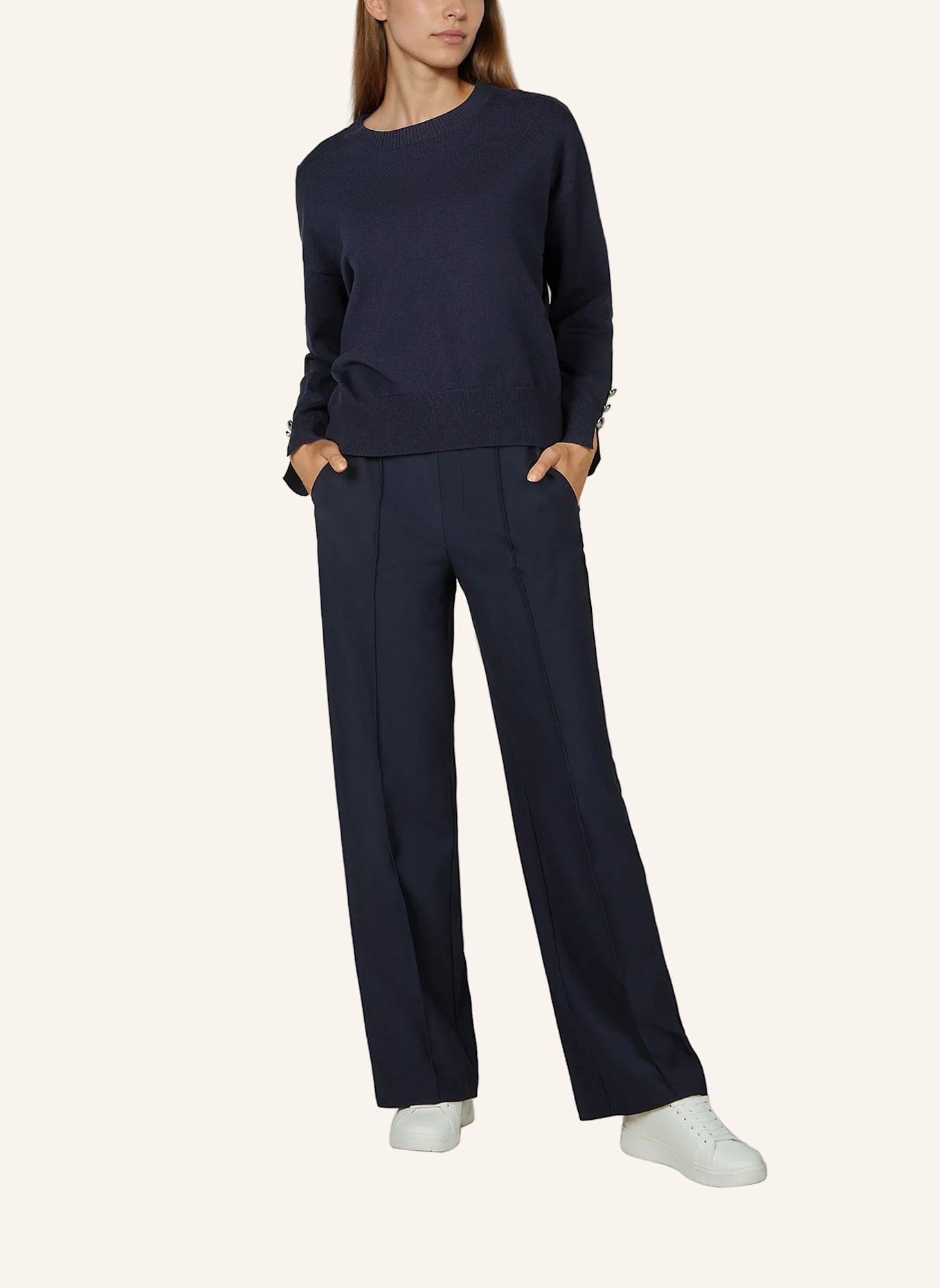 MARC AUREL Pullover: DUNKELBLAU