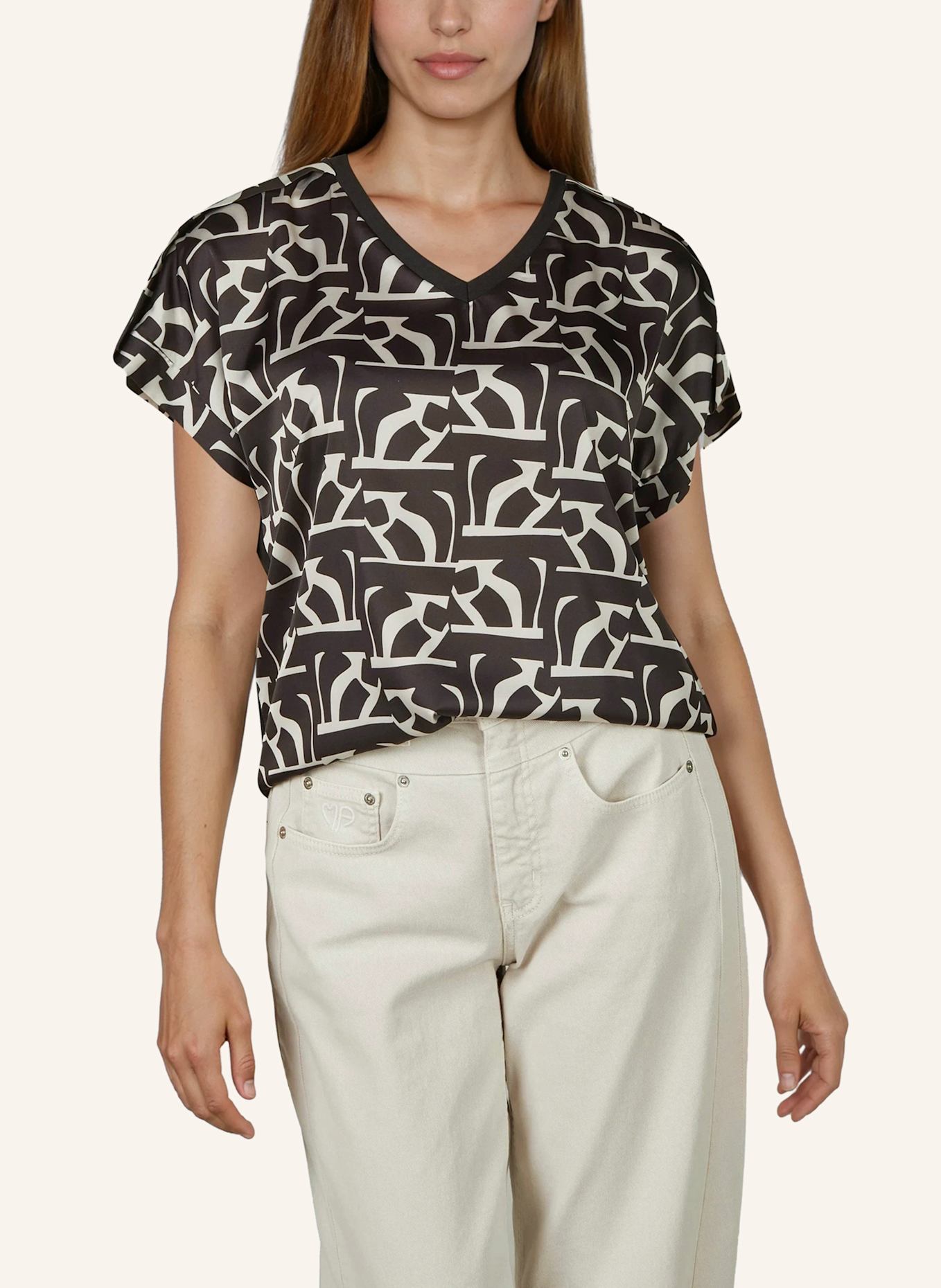 MARC AUREL Blusenshirt: SCHWARZ