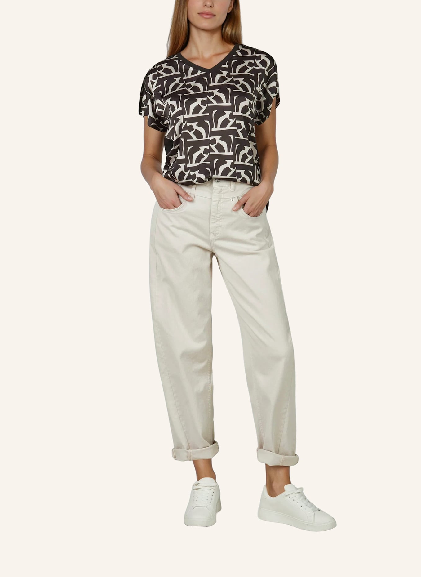 MARC AUREL Blusenshirt: SCHWARZ