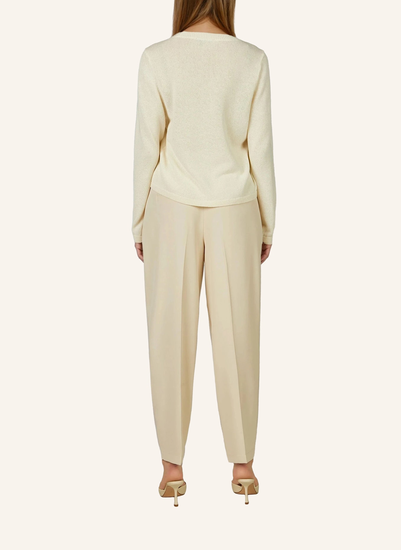 MARC AUREL Bundfaltenhose: CREME