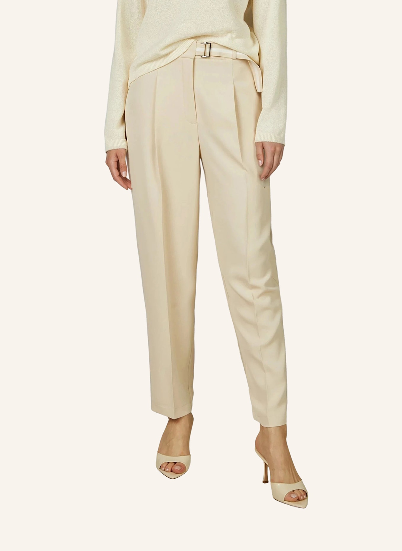 MARC AUREL Bundfaltenhose: CREME