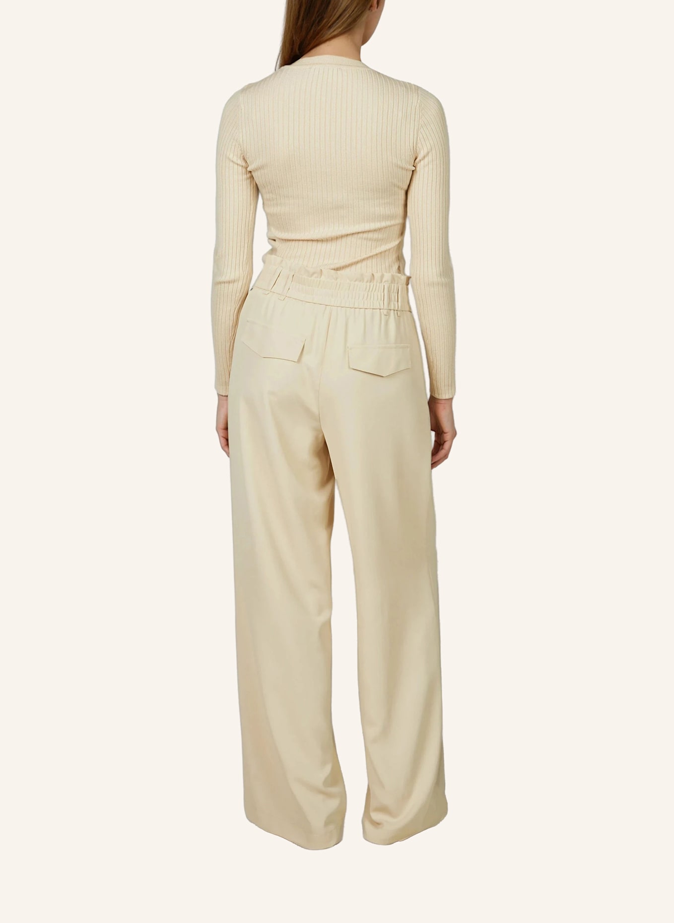 MARC AUREL Bundfaltenhose: CREME