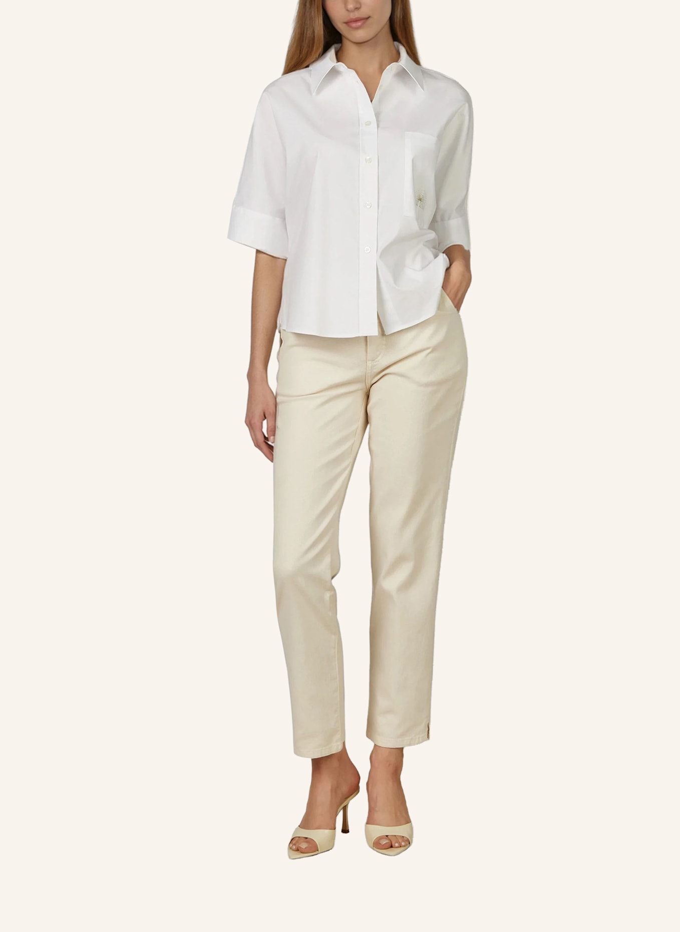 MARC AUREL Oversize Hemd: WEISS