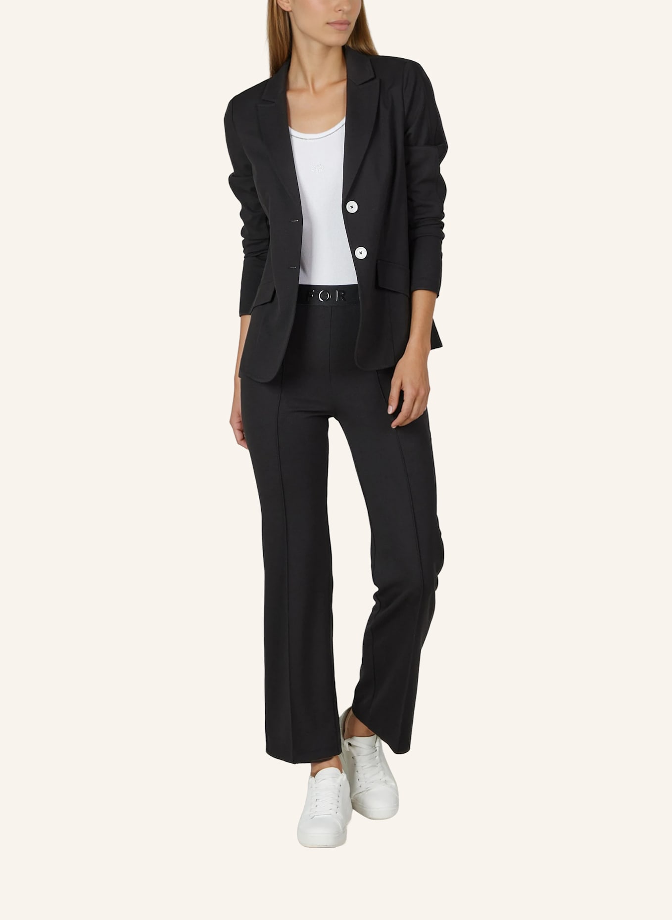 MARC AUREL Flared Hose: SCHWARZ