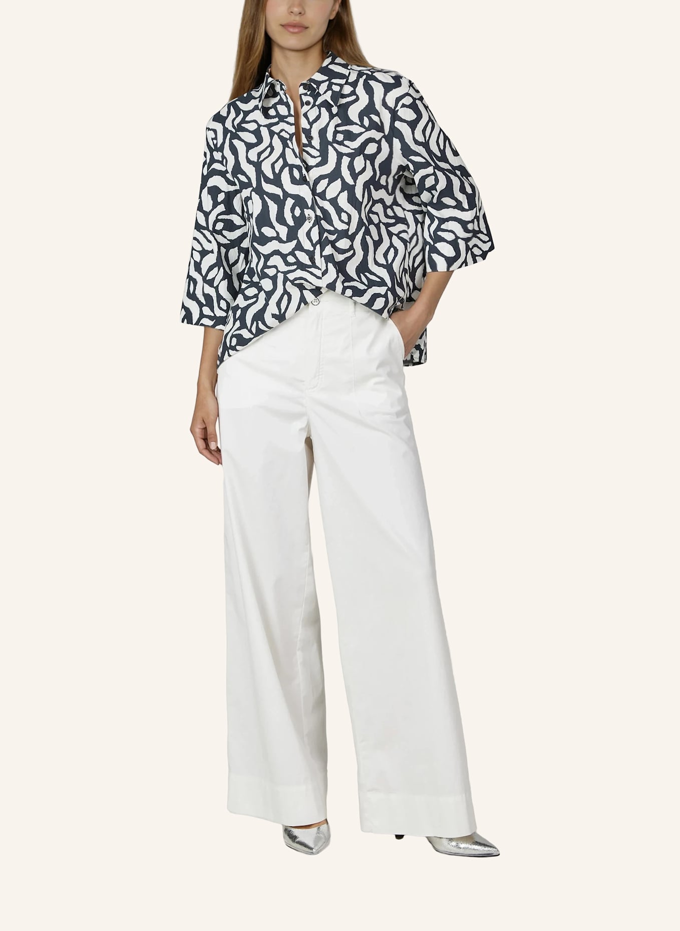 MARC AUREL Bluse: WEISS