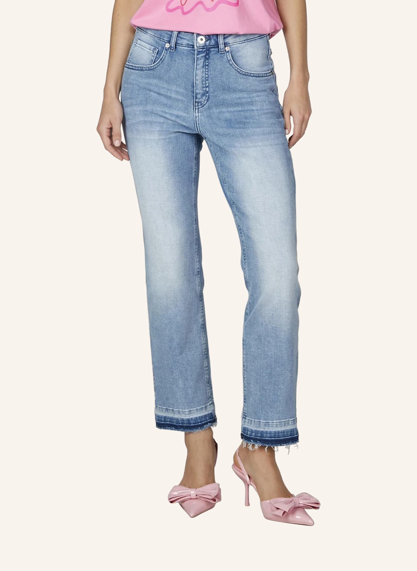 MARC AUREL Flared Jeans: BLAU